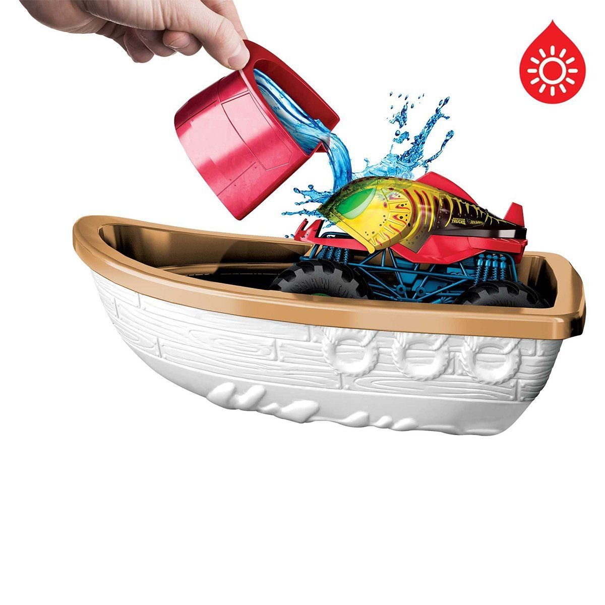 Hot Wheels-Monster Trucks Renk Değiştiren Araçlar Timsahdan Kaçış Oyun-Oyuncak Arabalar ve Setleri-5-Milagron.com