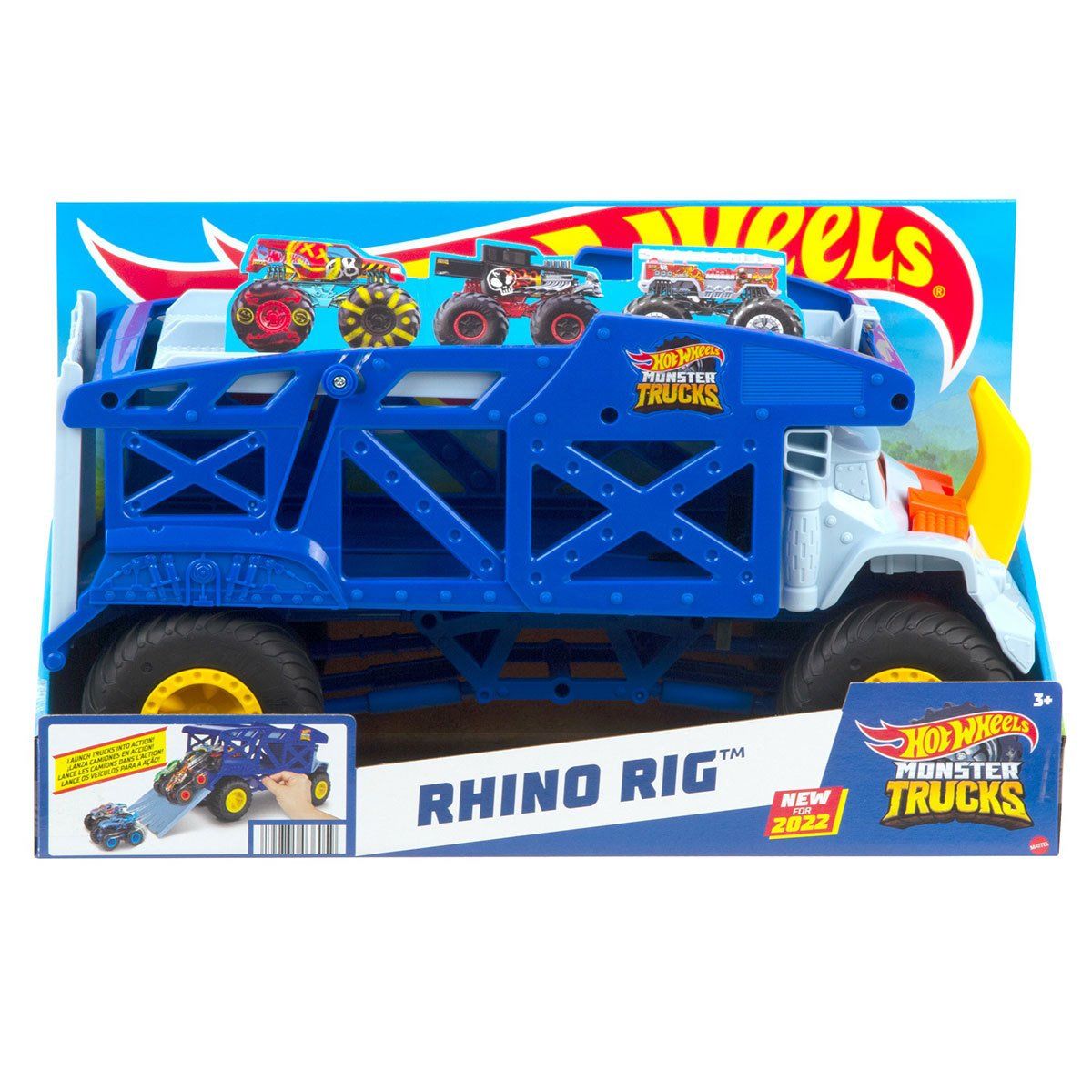 Hot Wheels-Monster Trucks Rhino Taşıyıcı Kamyon, Monster Trucks-Oyuncak Arabalar ve Setleri-1-Milagron.com