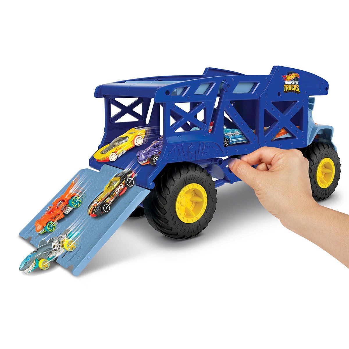 Hot Wheels-Monster Trucks Rhino Taşıyıcı Kamyon, Monster Trucks-Oyuncak Arabalar ve Setleri-3-Milagron.com