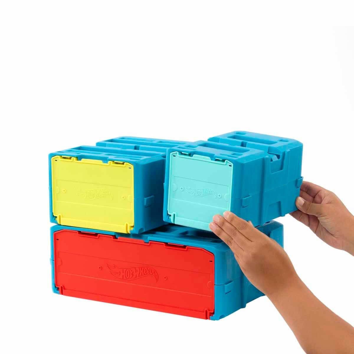 Hot Wheels-Track Builder Alev Temalı Akrobasi Seti-Oyuncak Arabalar ve Setleri-5-Milagron.com