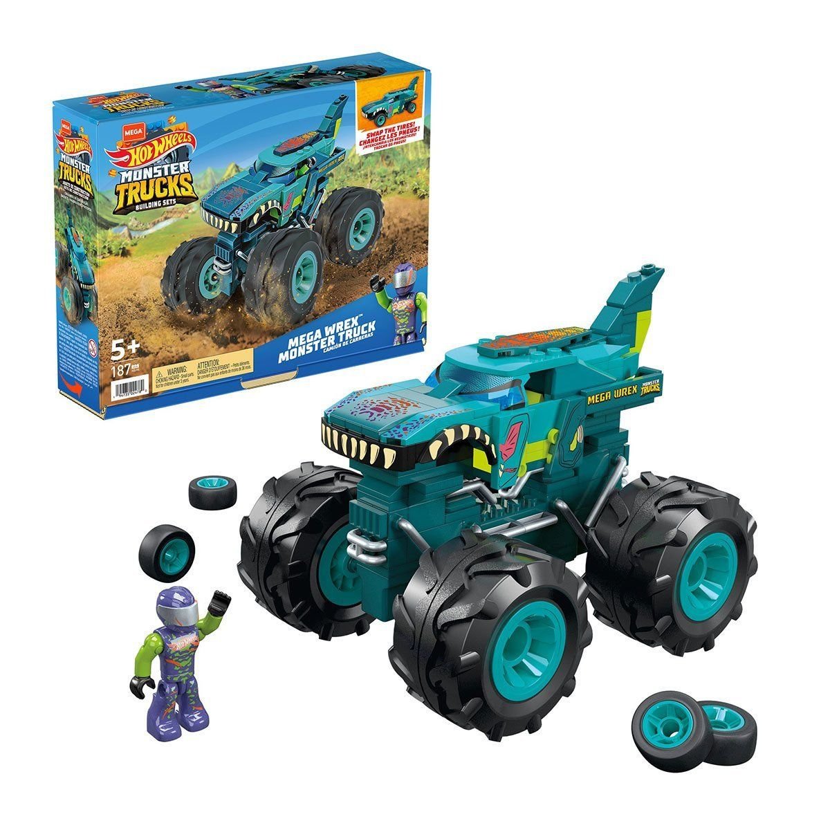 Hot Wheels-Wrex Monster Truck 187 Parça +5 Yaş-Oyuncak Arabalar ve Setleri-1-Milagron.com