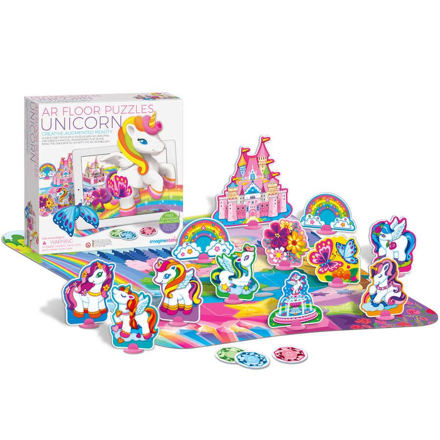 Imagine Station-AR Floor Puzzles Unicorn Aplikasyon Destekli Arttırılmış Gerçeklik Oyunu-Kutu Oyunları-2-Milagron.com