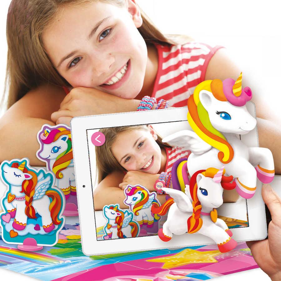Imagine Station-AR Floor Puzzles Unicorn Aplikasyon Destekli Arttırılmış Gerçeklik Oyunu-Kutu Oyunları-3-Milagron.com