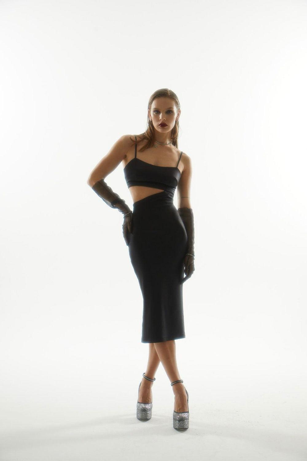 Iquoniq-Black Swan Dress-Elbise-3-Milagron.com