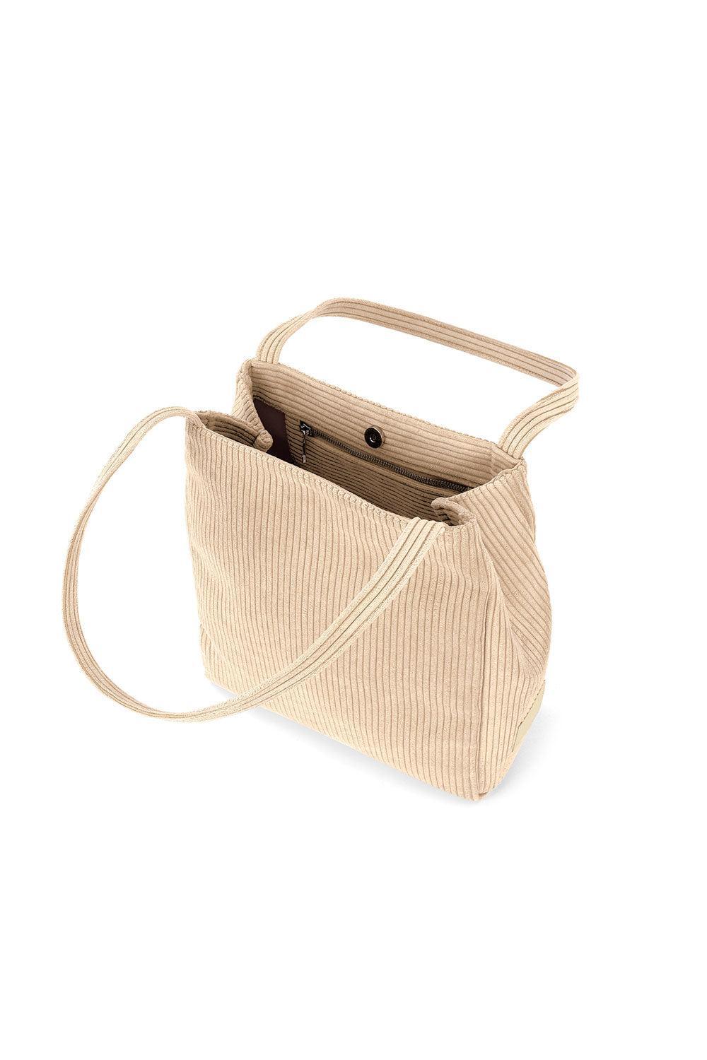 Isolated People-Beige Women's Bucket Shoulder Bag-Omuz Çantası-4-Milagron.com