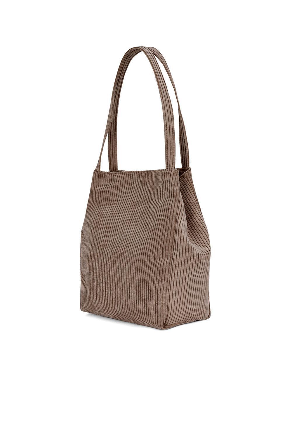 Isolated People-Dark Brown Women's Bucket Shoulder Bag-Omuz Çantası-2-Milagron.com