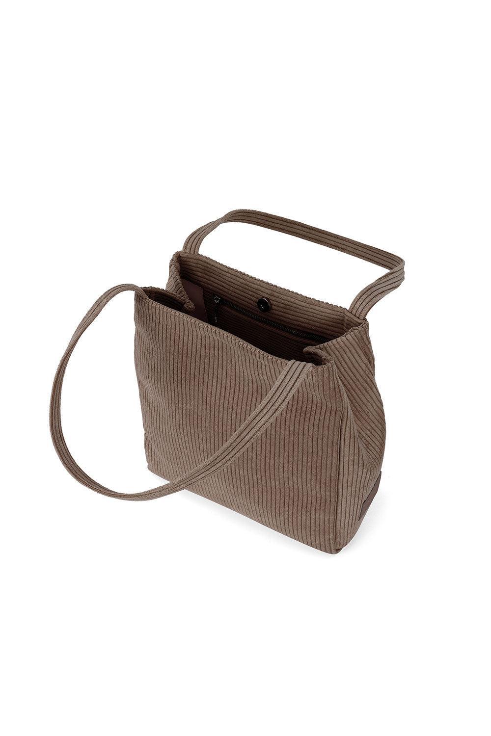 Isolated People-Dark Brown Women's Bucket Shoulder Bag-Omuz Çantası-3-Milagron.com