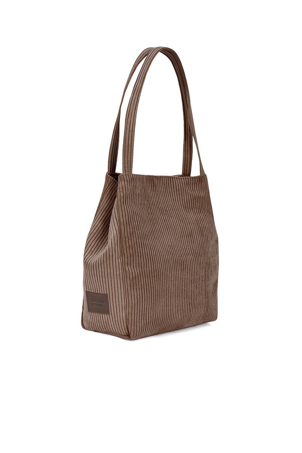 Isolated People-Dark Brown Women's Bucket Shoulder Bag-Omuz Çantası-4-Milagron.com