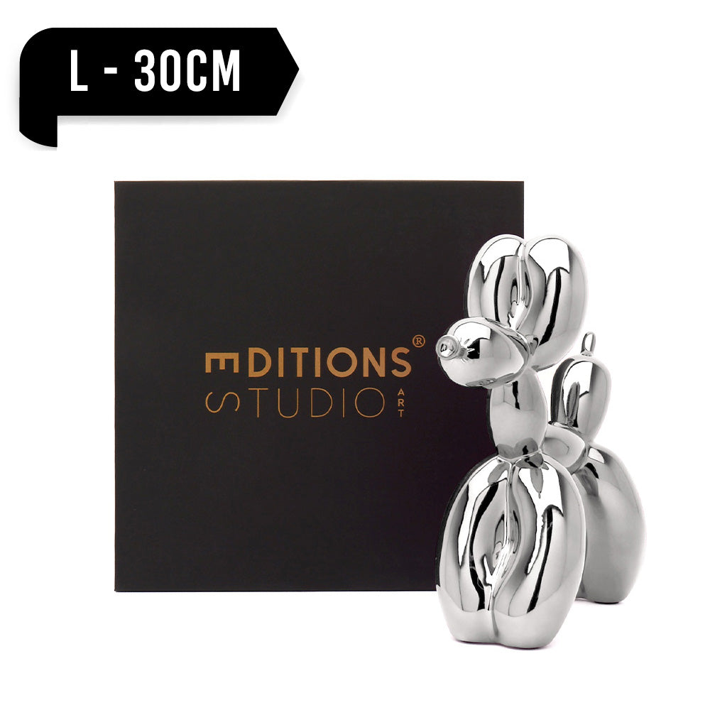 Jeff Koons-Jeff Koons Balloon Dog (Large) Silver-Biblo-1-Milagron.com