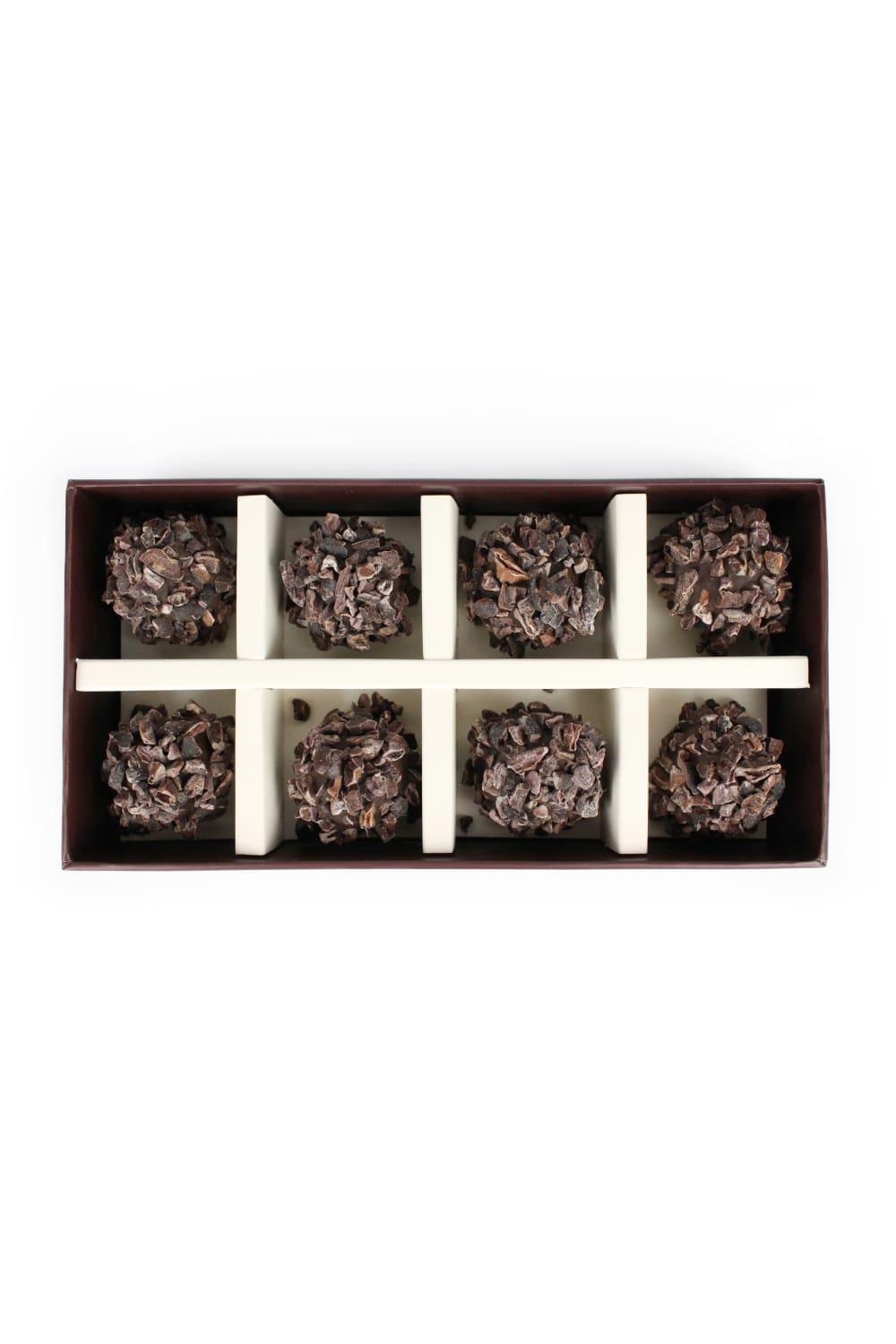 Juliette Artisan Chocolatier-Kakao Nibsli Bitter Çikolatalı Vegan Truffle 220 g.-Çikolata-2-Milagron.com