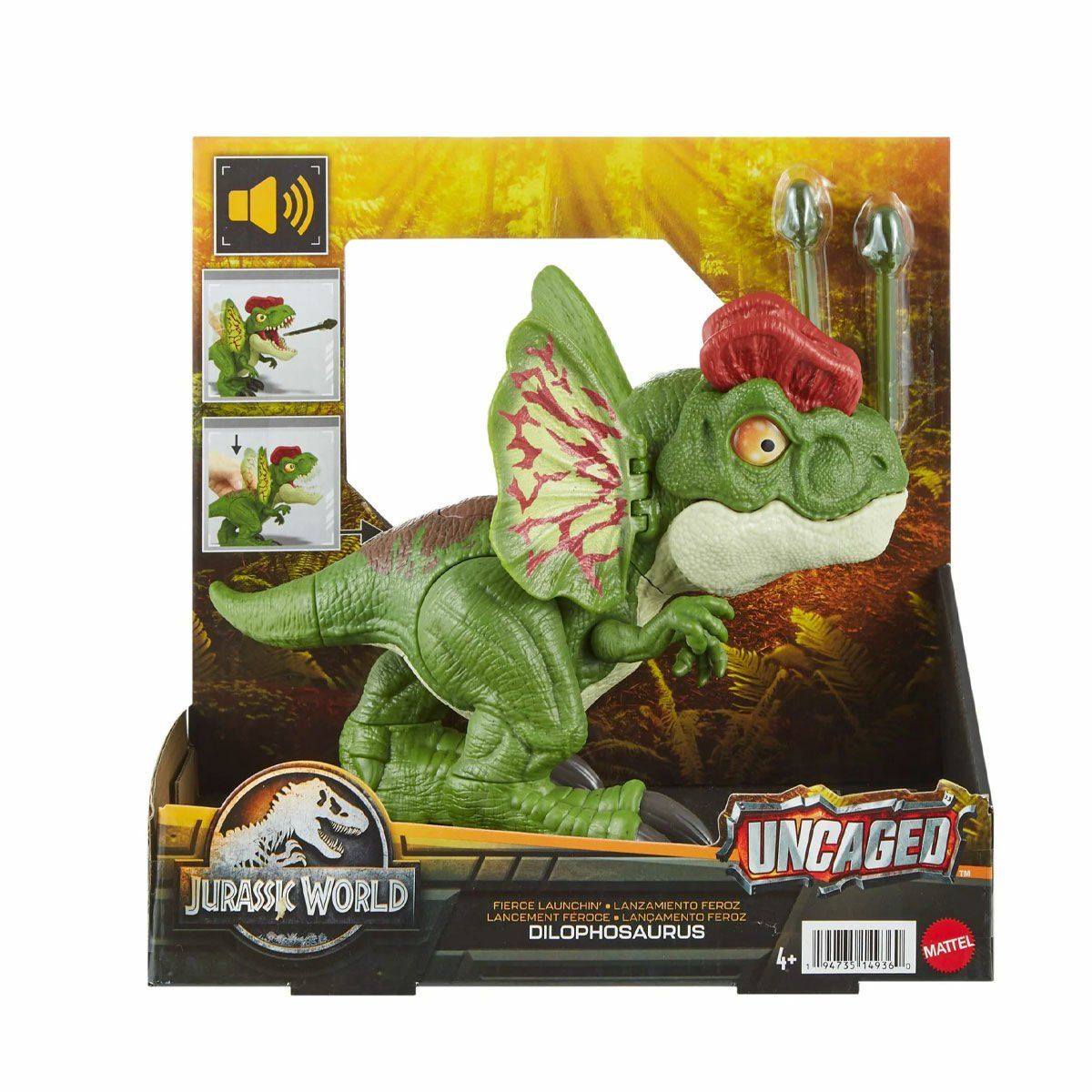 Jurrasic World-Jurassic World Uncaged İnteraktif Dilophosaurus Figürü-Figür Oyuncaklar-1-Milagron.com