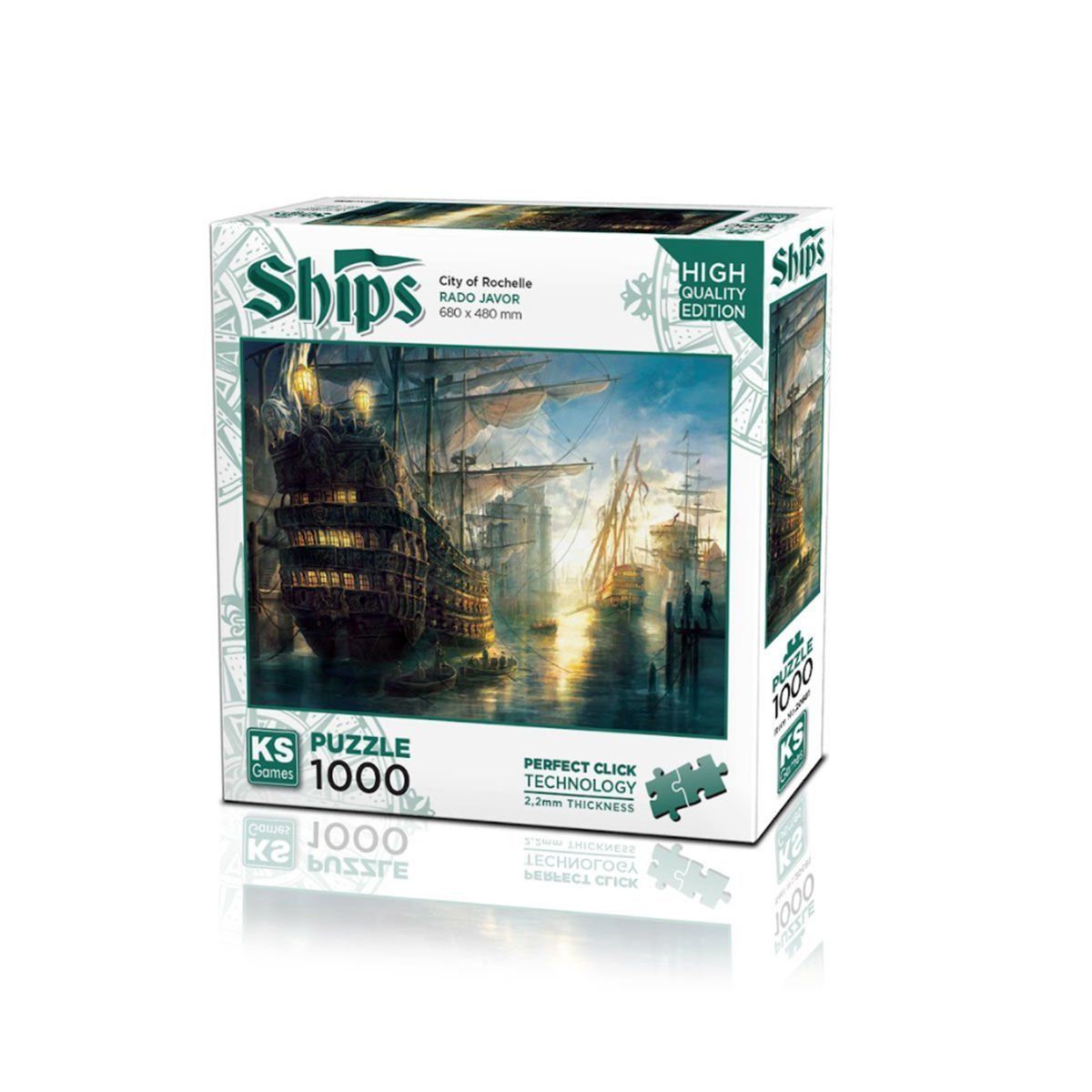 KS Puzzle-Rochelle Şehri 1000 Parça Puzzle-Puzzle-1-Milagron.com