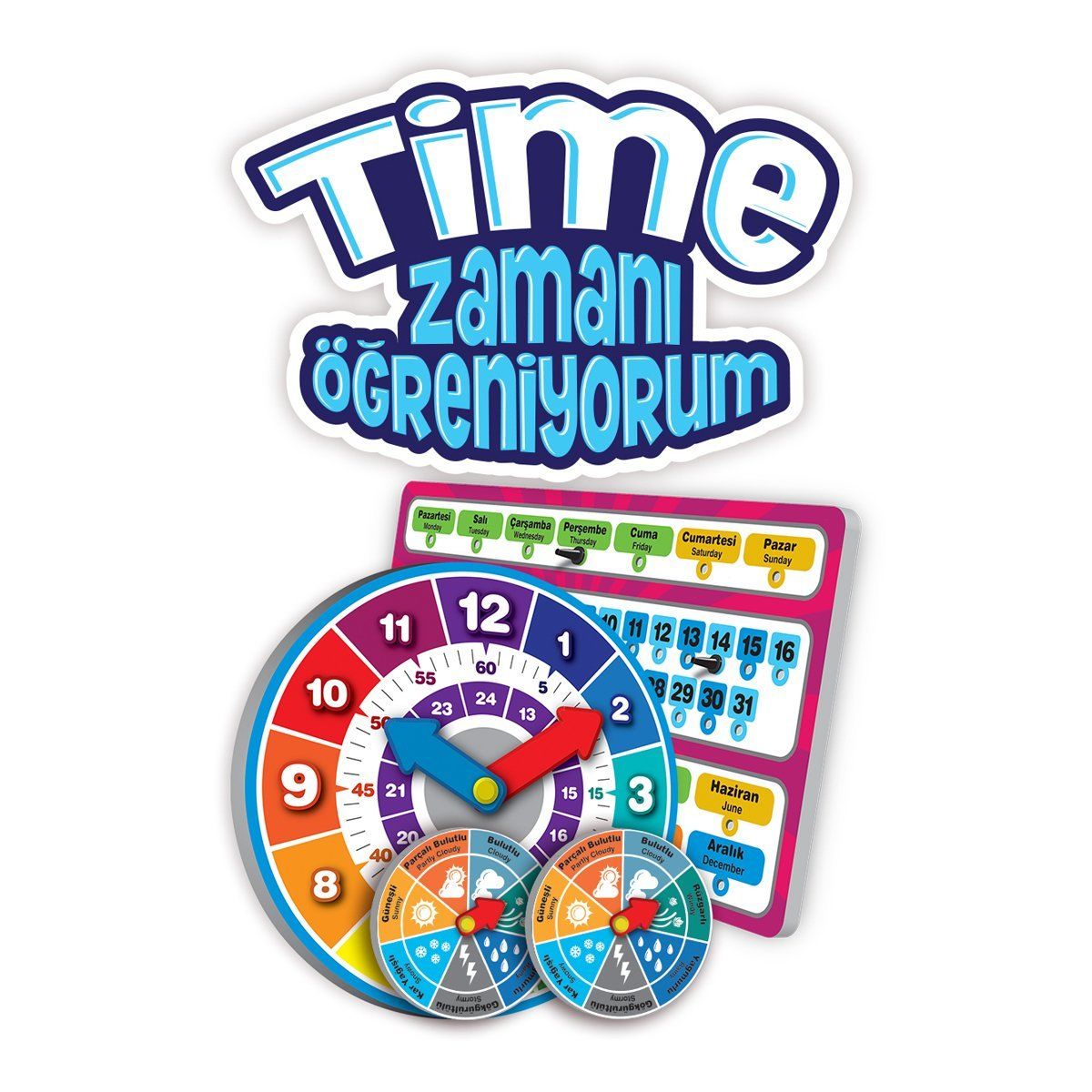 KS Puzzle-Time Zamanı Öğreniyorum / +3 Yaş-Oyun Setleri-2-Milagron.com