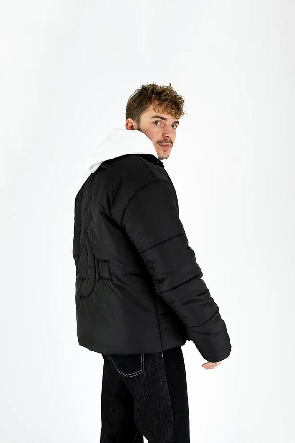 Kahshan-Black 'Puffart' Padded Puffer Jacket-Mont-1-Milagron.com