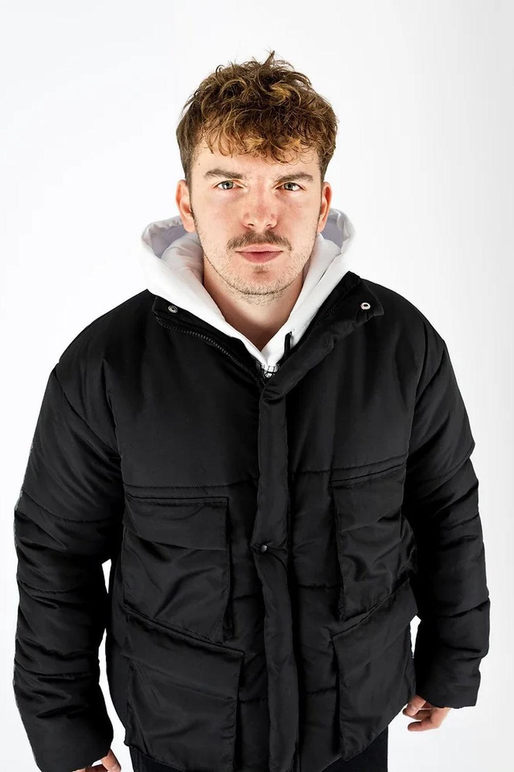 Kahshan-Black 'Puffart' Padded Puffer Jacket-Mont-4-Milagron.com