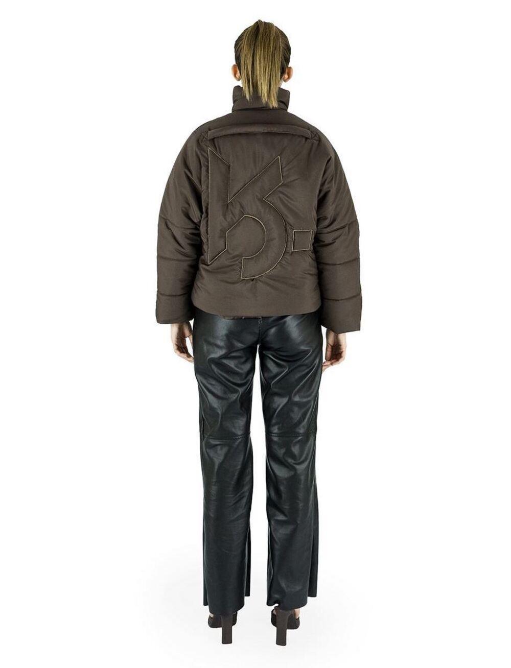 Kahshan-Chocolate 'Puffart' Padded Puffer Jacket-Mont-2-Milagron.com