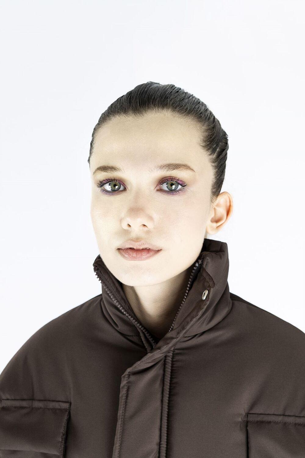 Kahshan-Chocolate 'Puffart' Padded Puffer Jacket-Mont-5-Milagron.com