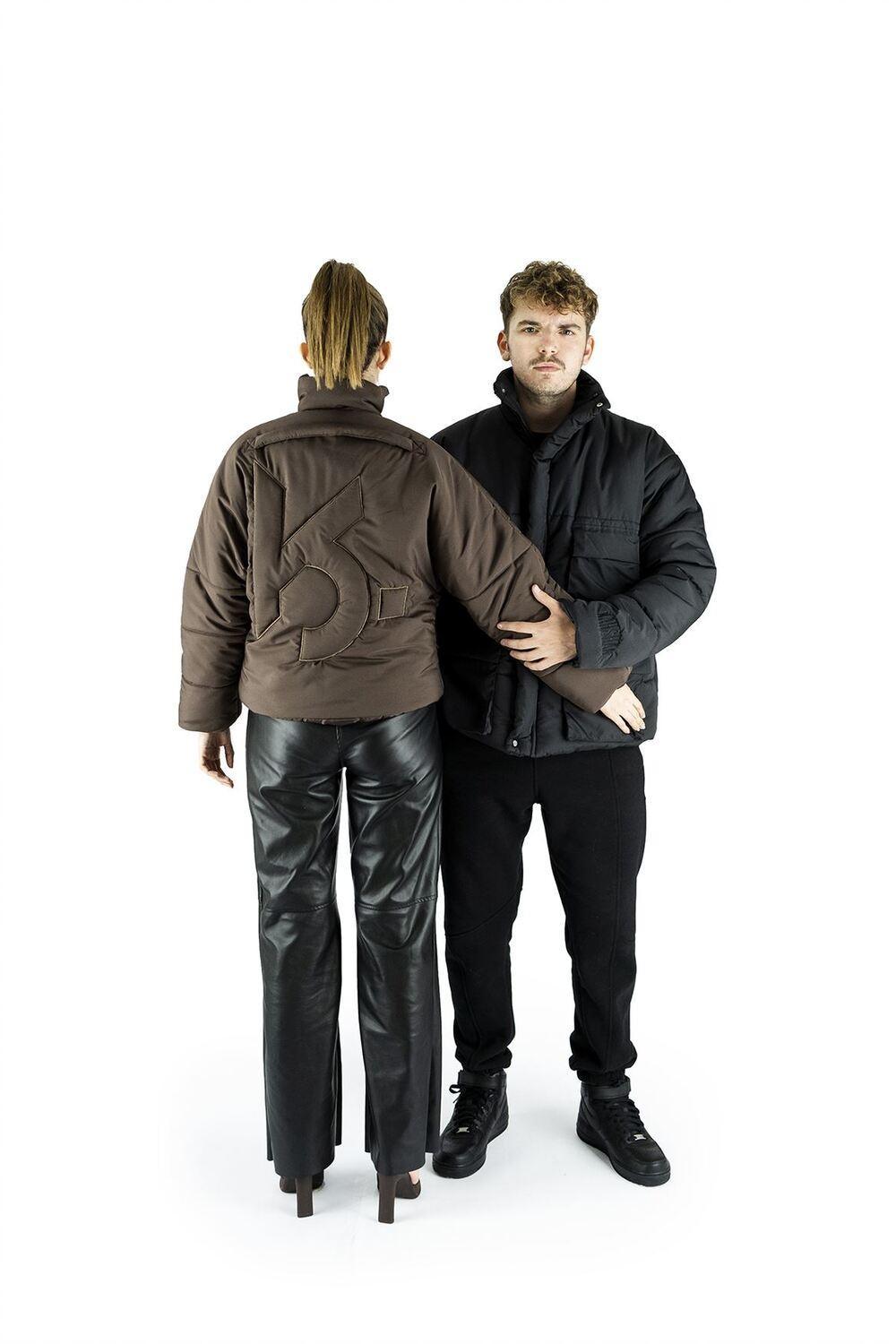 Kahshan-Chocolate 'Puffart' Padded Puffer Jacket-Mont-6-Milagron.com