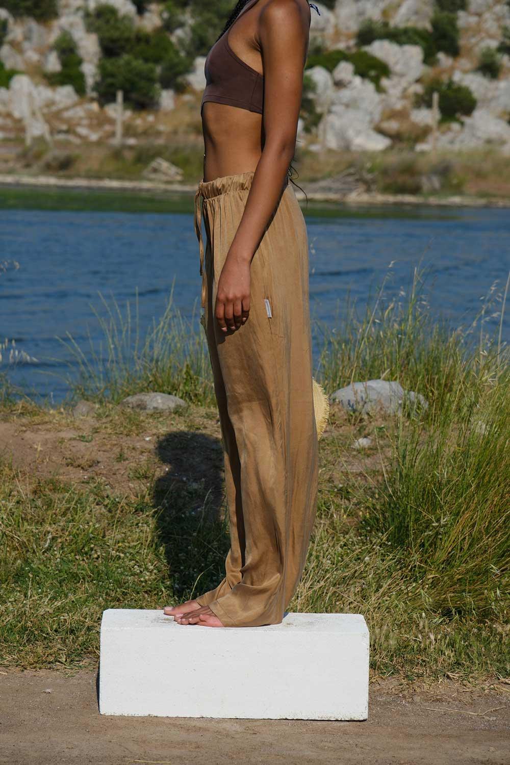 Kahshan-Delara Kahve Salaş Pantolon-Pantolon-4-Milagron.com