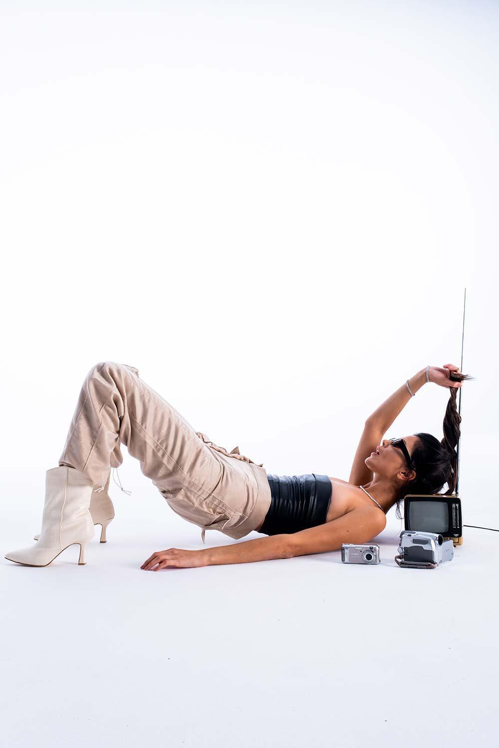 Kahshan-Doyenne Cargo Pants Beige-Pantolon-3-Milagron.com