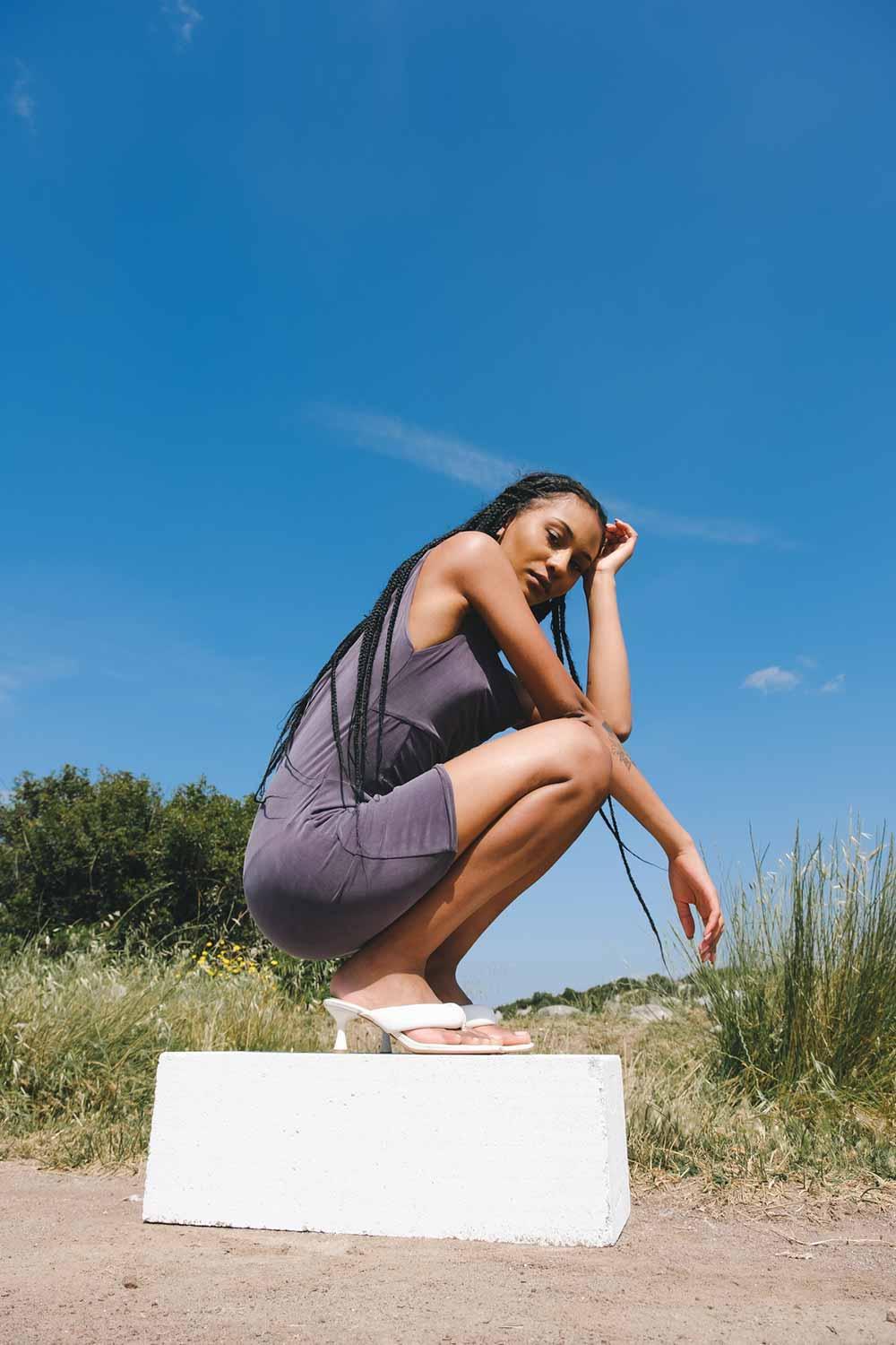 Kahshan-Vesper Mini Bamboo Dress-Elbise-3-Milagron.com