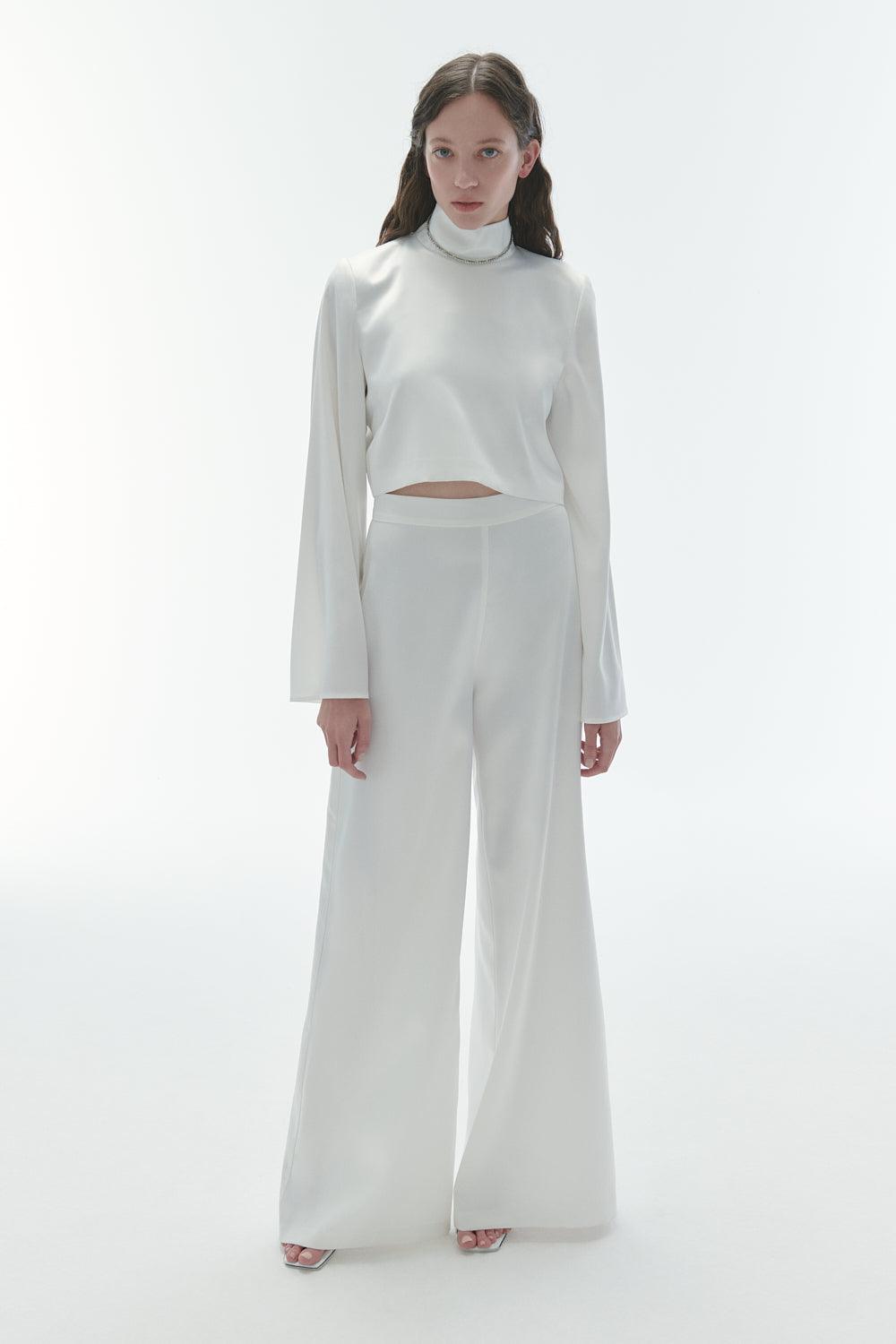 Karrla-Pia Satin Blouse-Bluz-1-Milagron.com