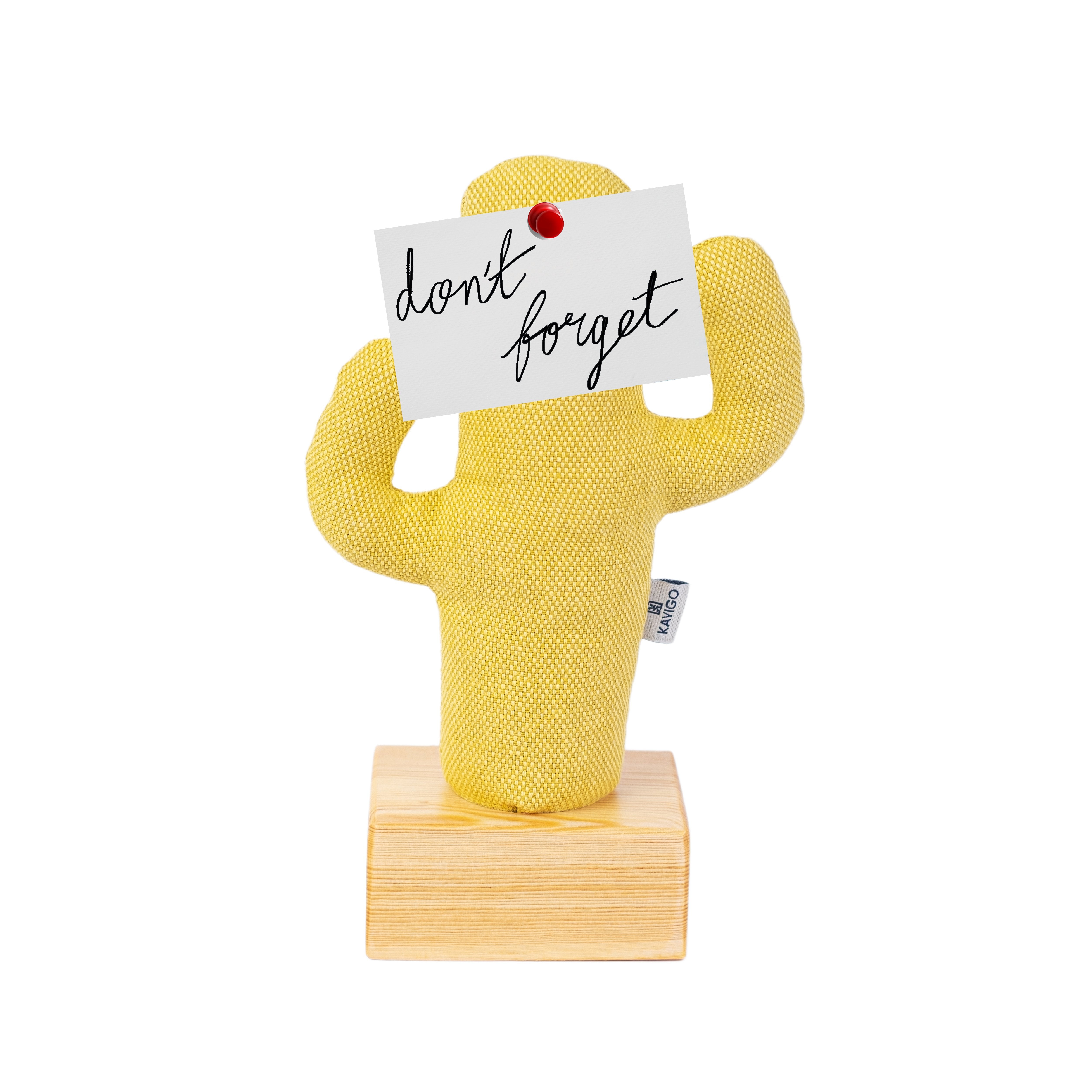 Kayigo-Cactus Lavanta Dolgulu Notluk / Ahşap Sarı-Masaüstü Organizer-2-Milagron.com