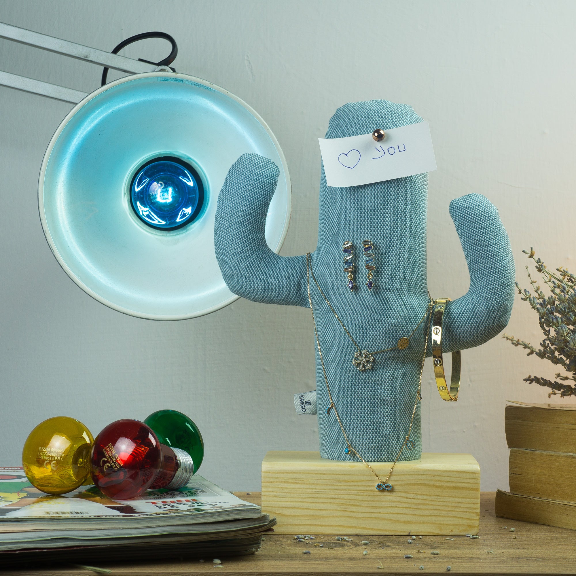 Kayigo-Cactus Xl Lavanta Dolgulu Notluk-Masaüstü Organizer-3-Milagron.com