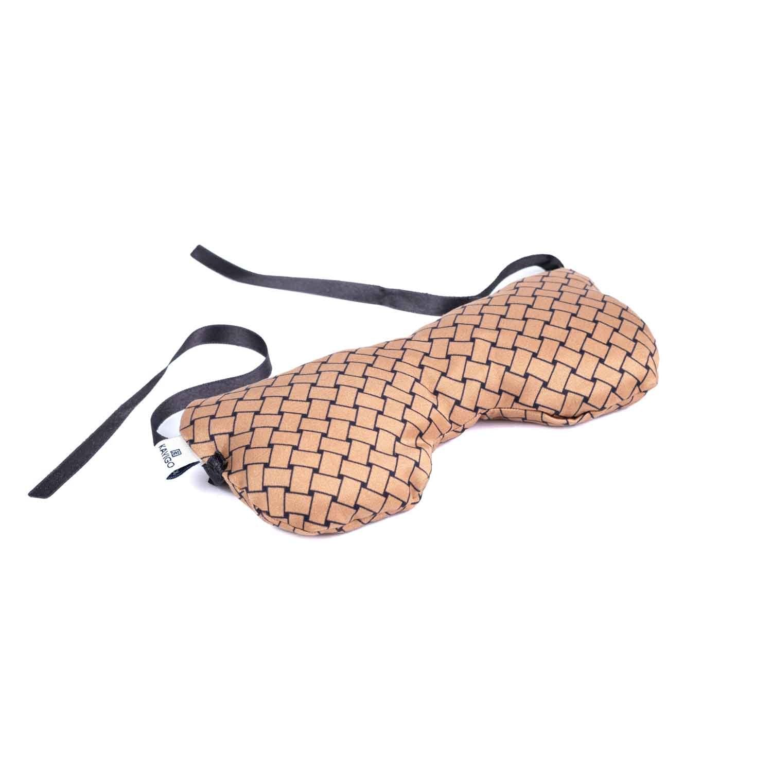 Kayigo-Cooly Göz Yastığı Kahverengi Hasır-Göz Bandı-1-Milagron.com