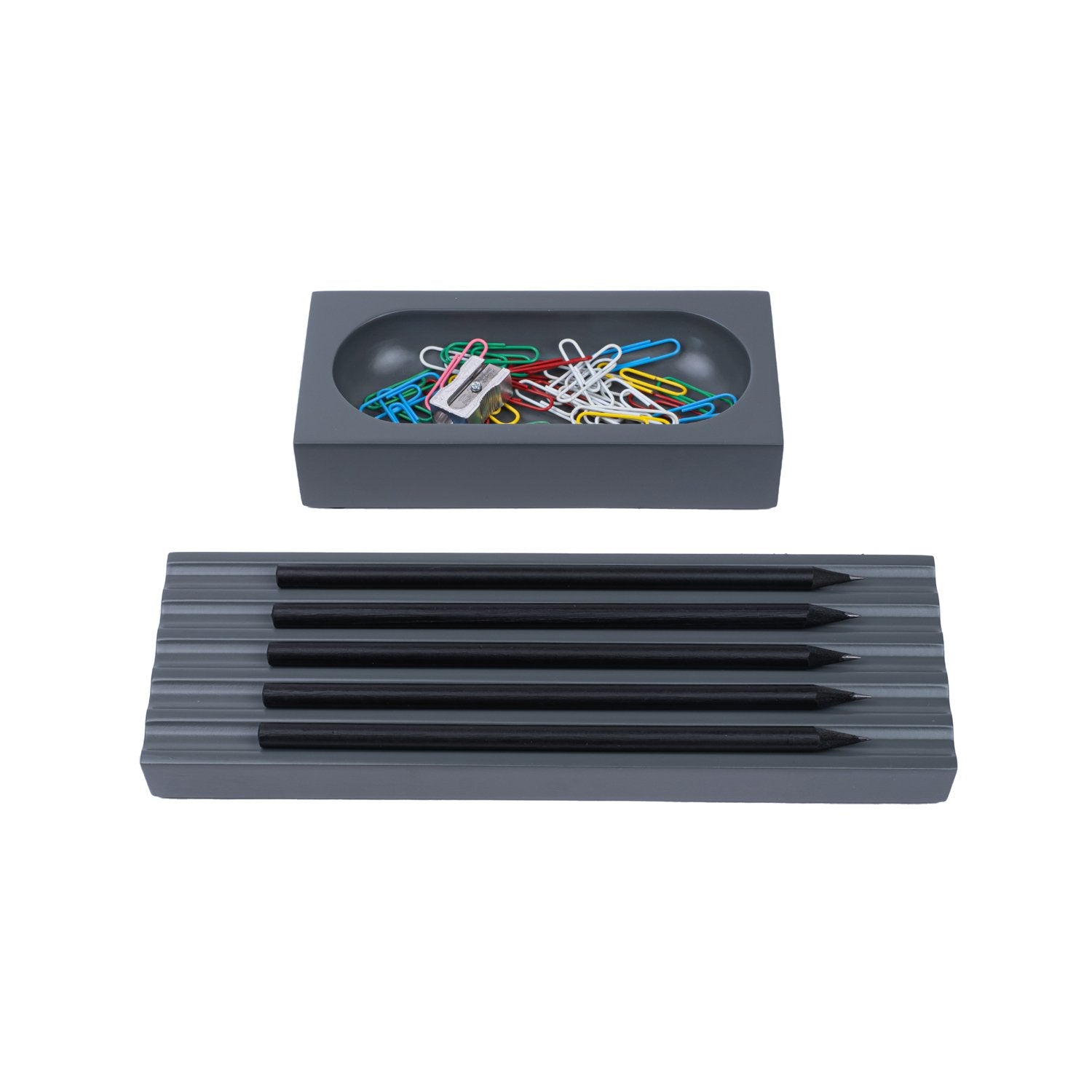 Kayigo-Gri Woody İkili Ofis Seti-Masaüstü Organizer-3-Milagron.com