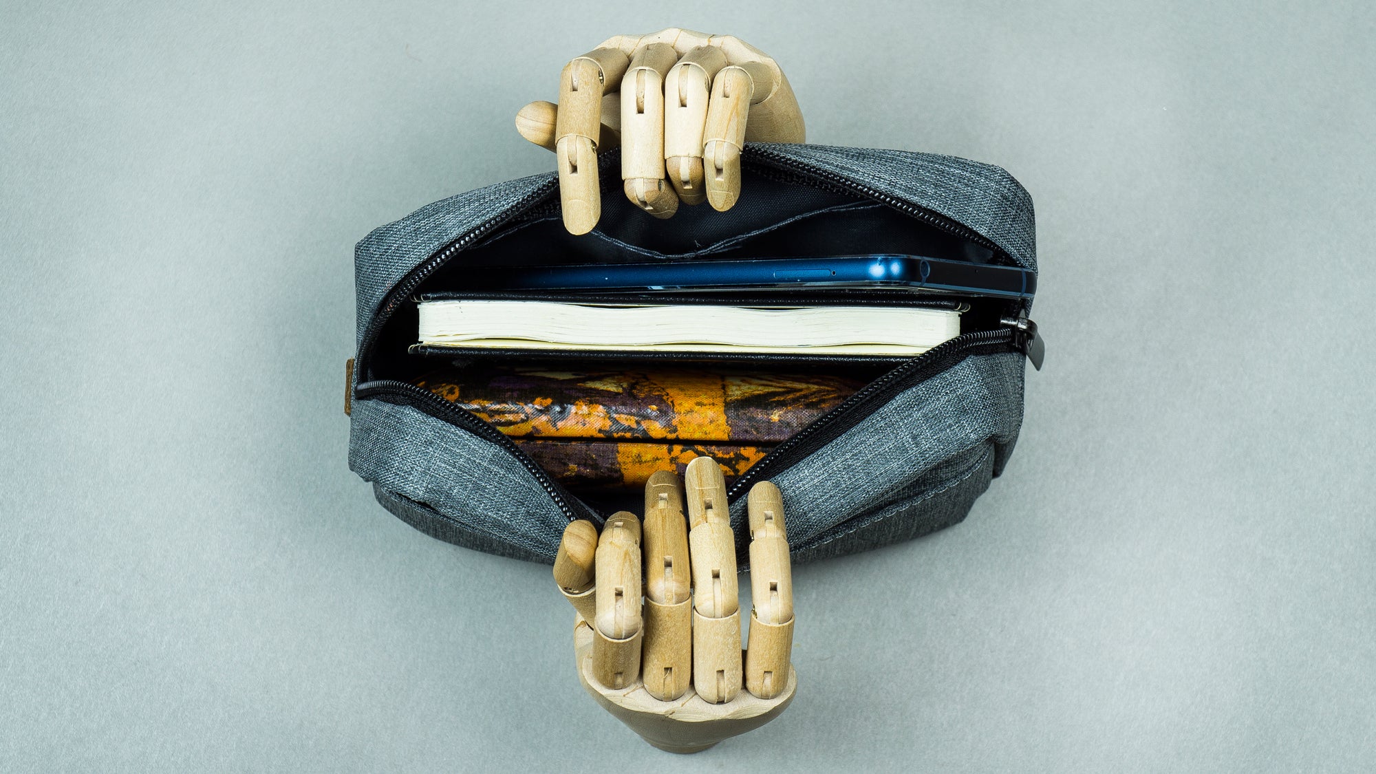 Kayigo-Handy El çantası Gri Renk-Bavul & Seyahat Çantası-6-Milagron.com