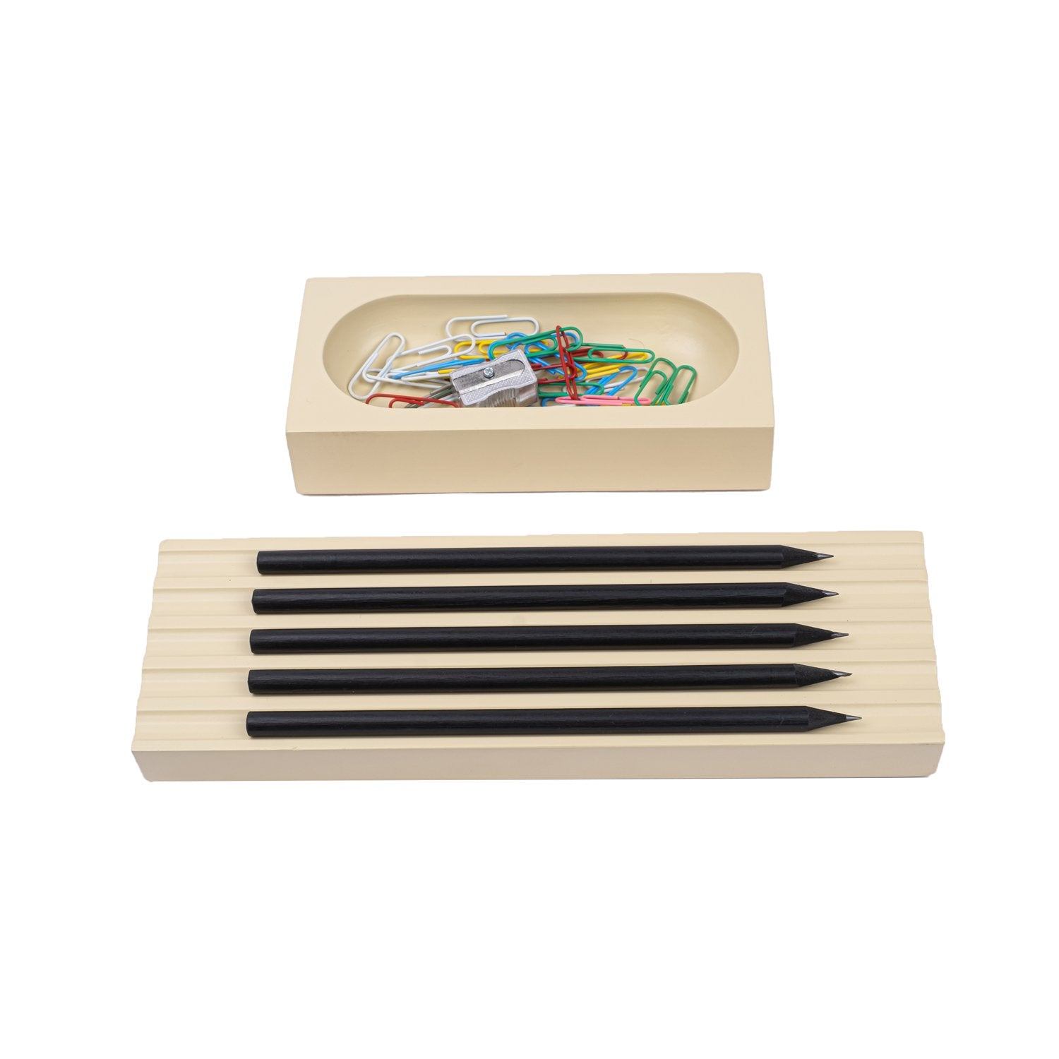 Kayigo-Krem Woody İkili Set-Masaüstü Organizer-1-Milagron.com