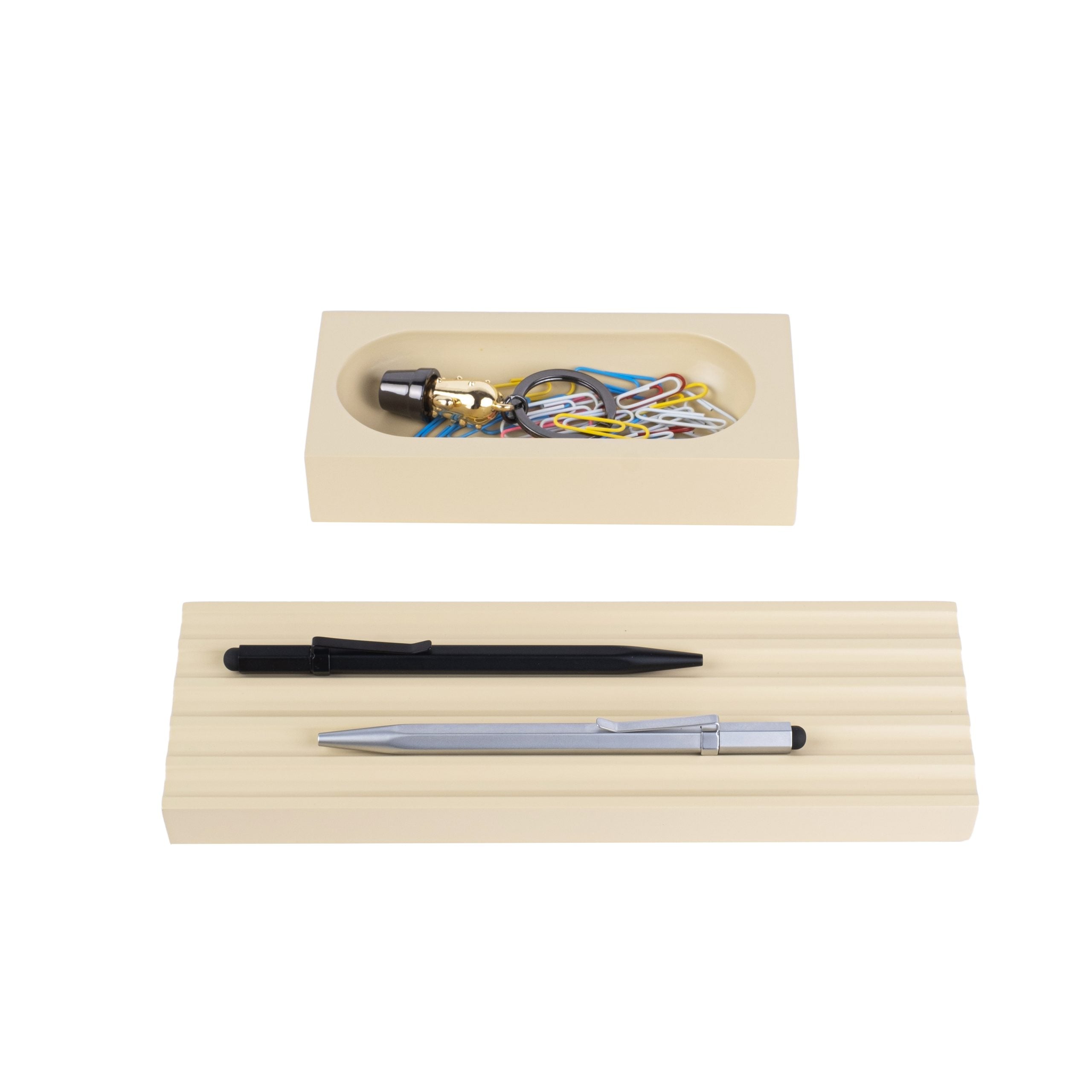 Kayigo-Krem Woody İkili Set-Masaüstü Organizer-4-Milagron.com