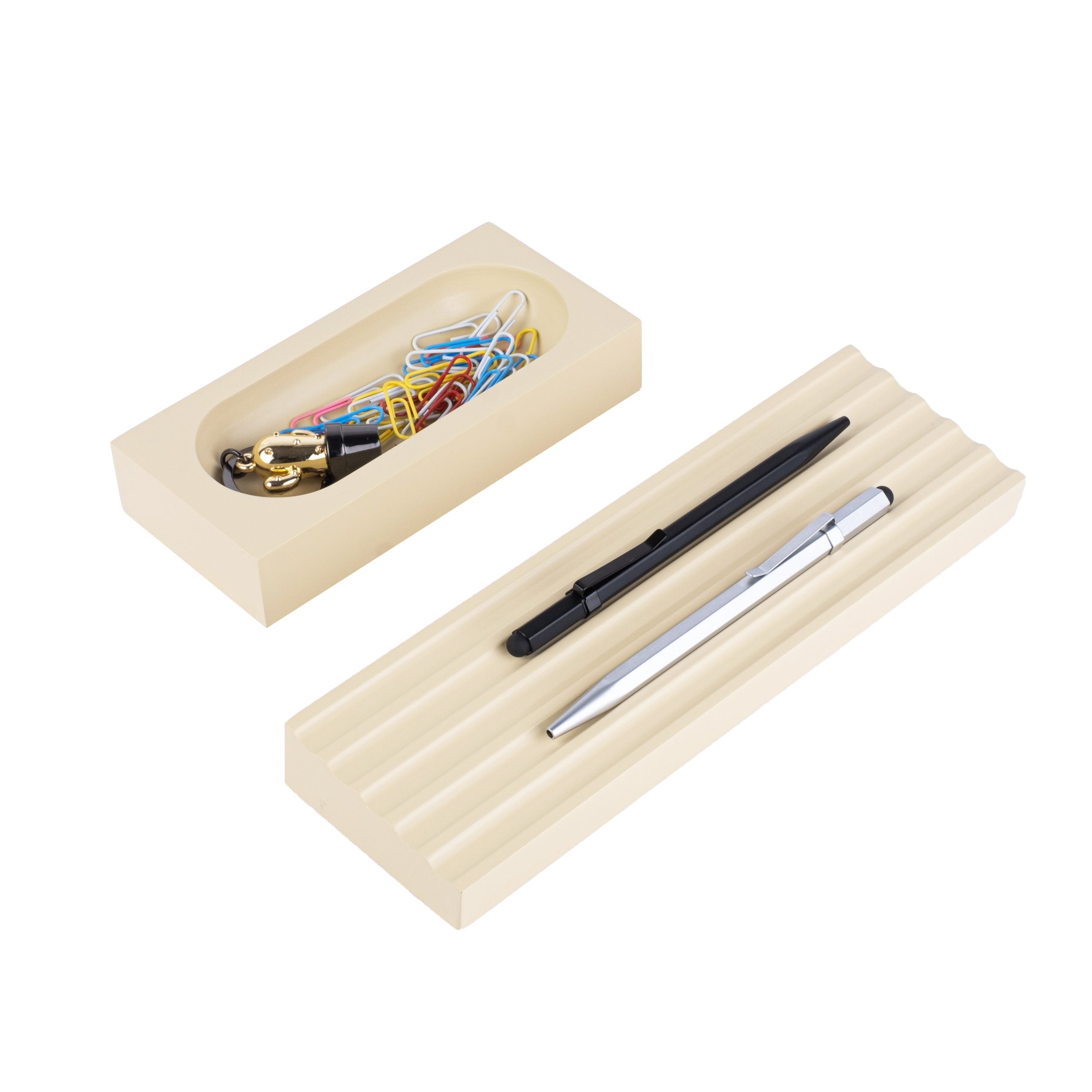 Kayigo-Krem Woody İkili Set-Masaüstü Organizer-5-Milagron.com