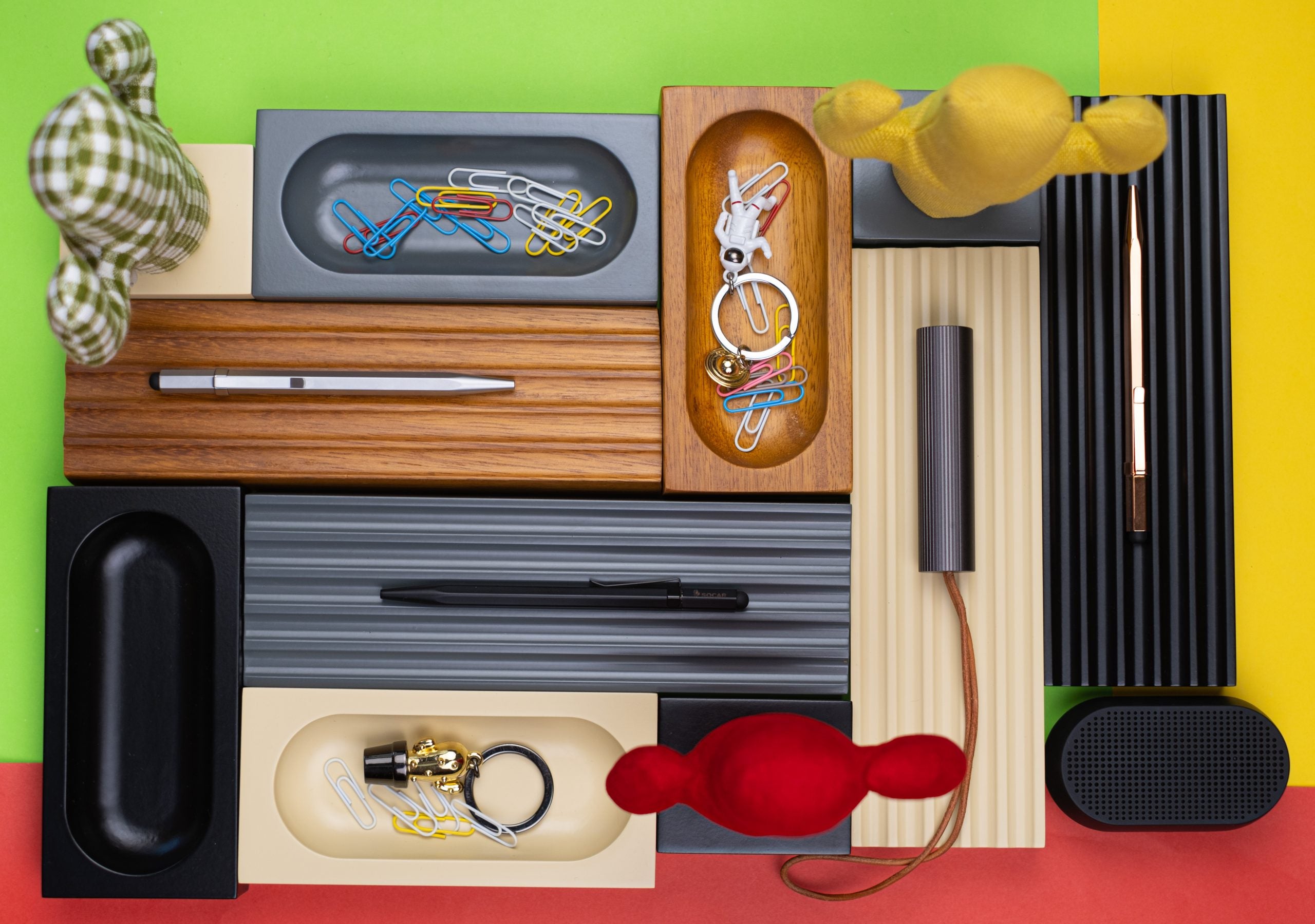 Kayigo-Krem Woody İkili Set-Masaüstü Organizer-6-Milagron.com