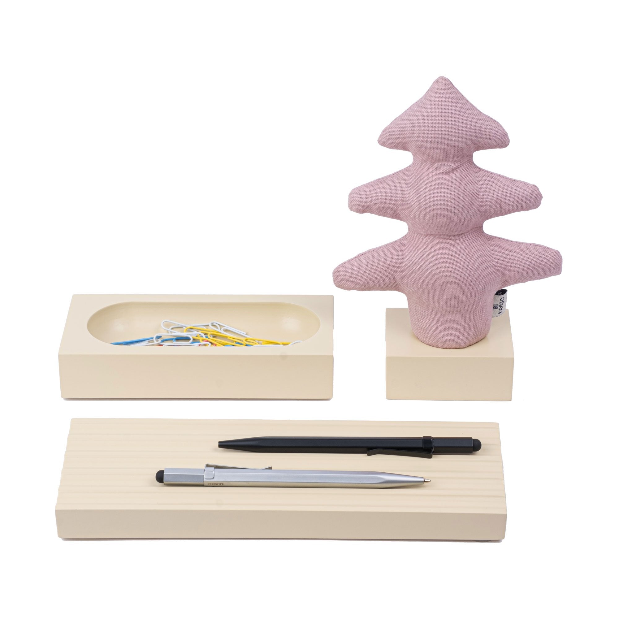 Kayigo-Lavanta Dolgulu çam Notluk / Pembe Krem-Masaüstü Organizer-2-Milagron.com