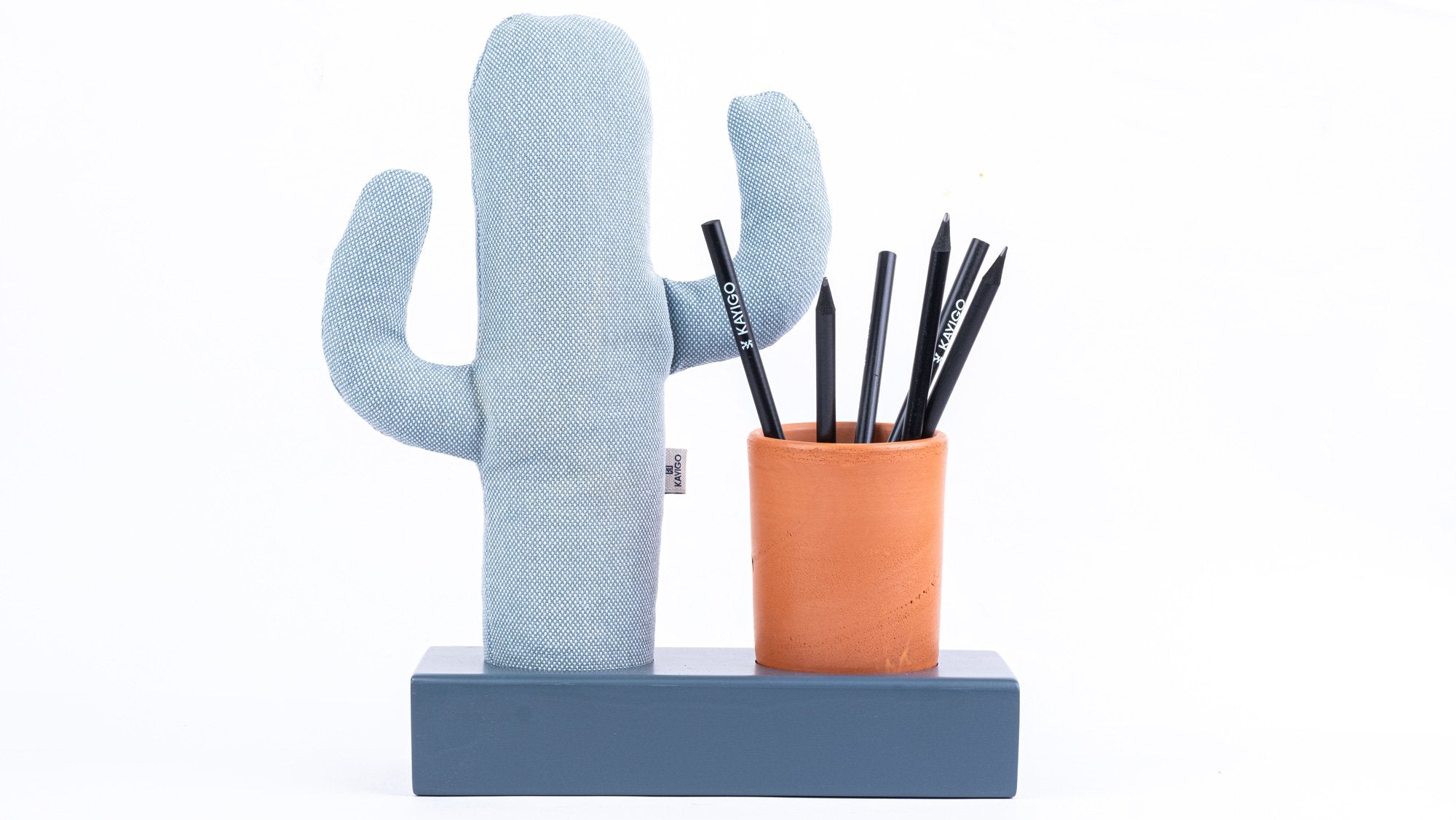 Kayigo-Lavender Kalemlik & Notluk Mavi Kaktüs-Masaüstü Organizer-1-Milagron.com