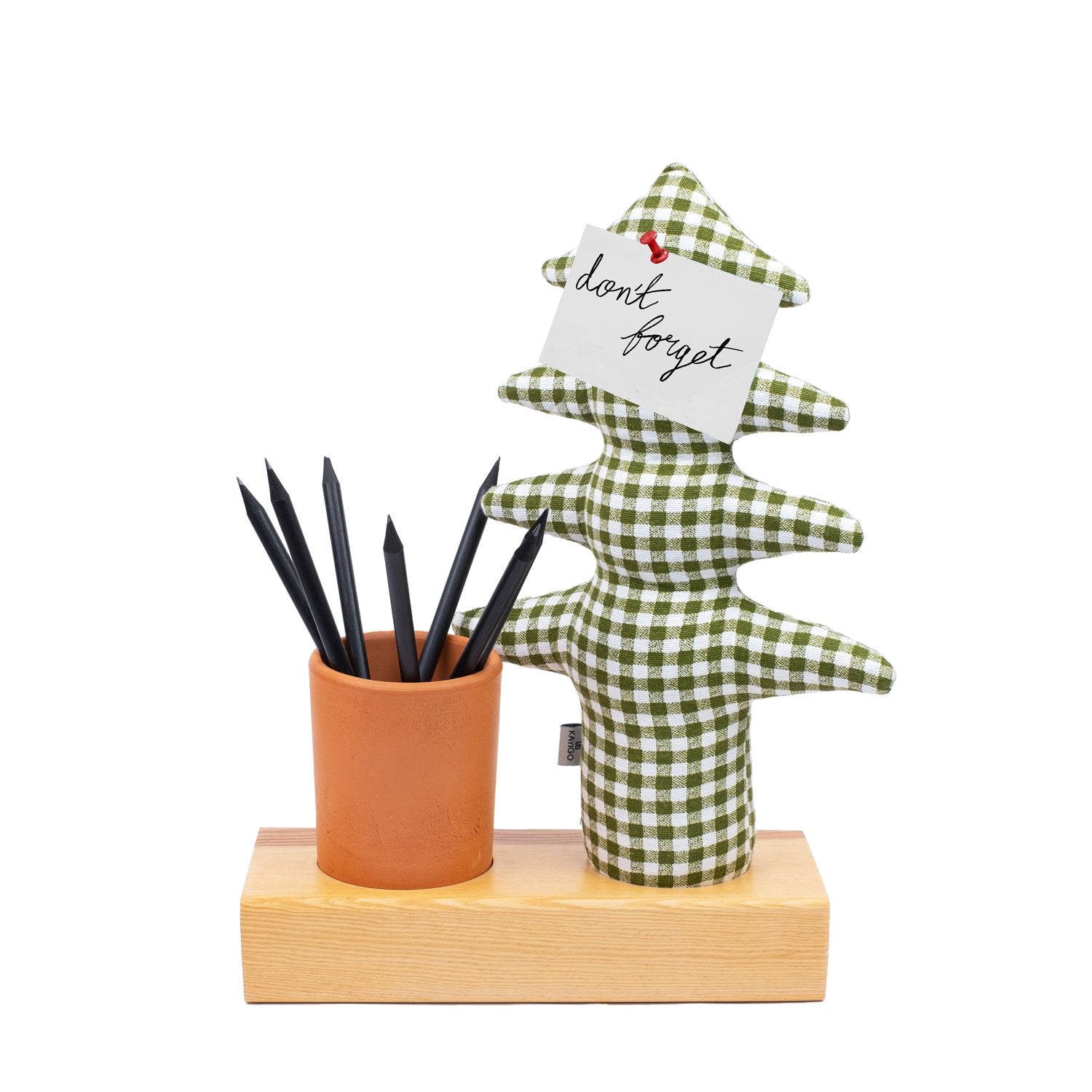 Kayigo-Lavender Kalemlik & Notluk Yeşil Pötikareli çam-Masaüstü Organizer-2-Milagron.com