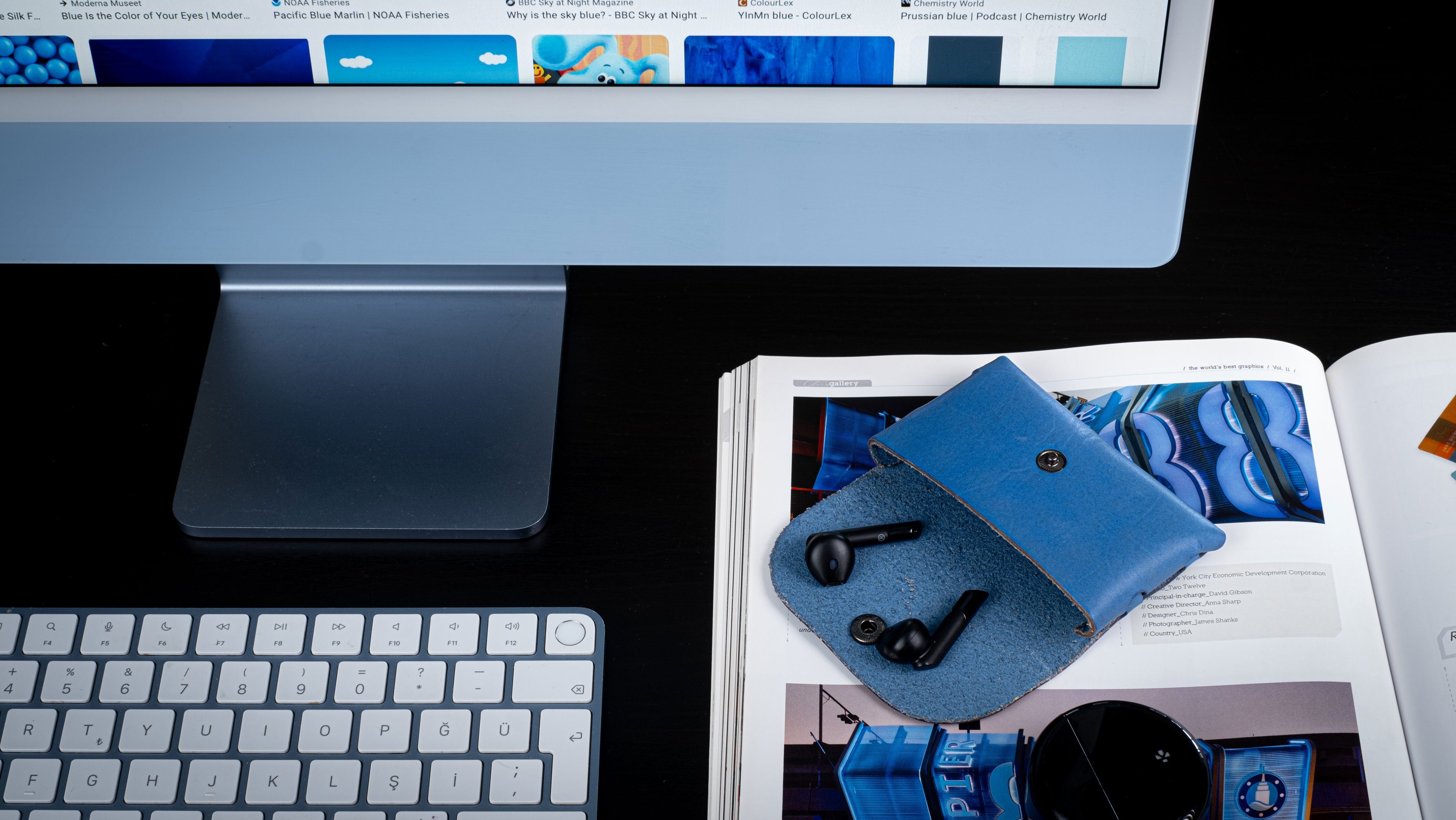 Kayigo-Marsel Kartvizitlik / Kulaklık çantası Mavi-Cüzdan & Kartlık-3-Milagron.com