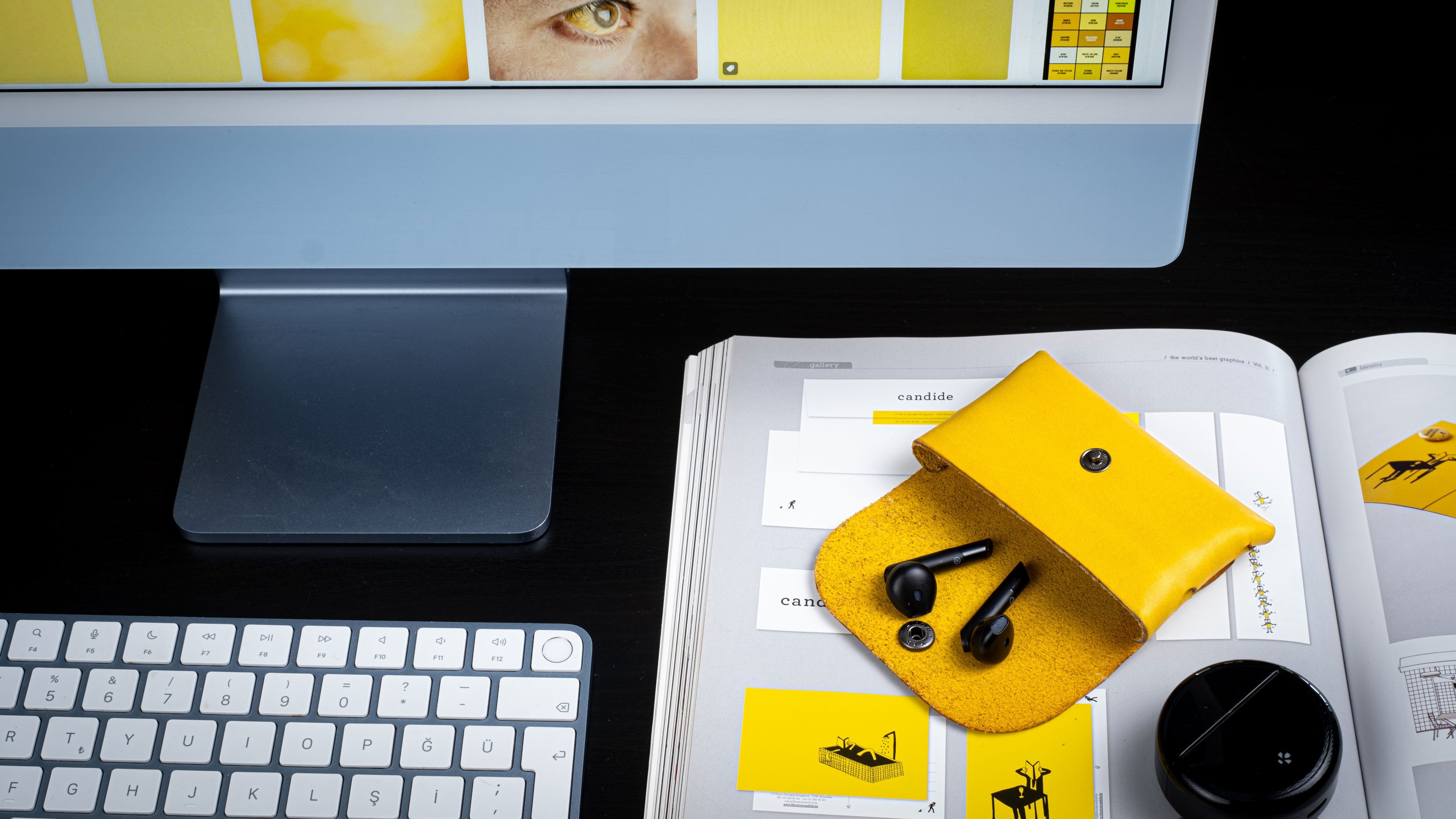 Kayigo-Marsel Kartvizitlik / Kulaklık çantası Sarı-Cüzdan & Kartlık-3-Milagron.com