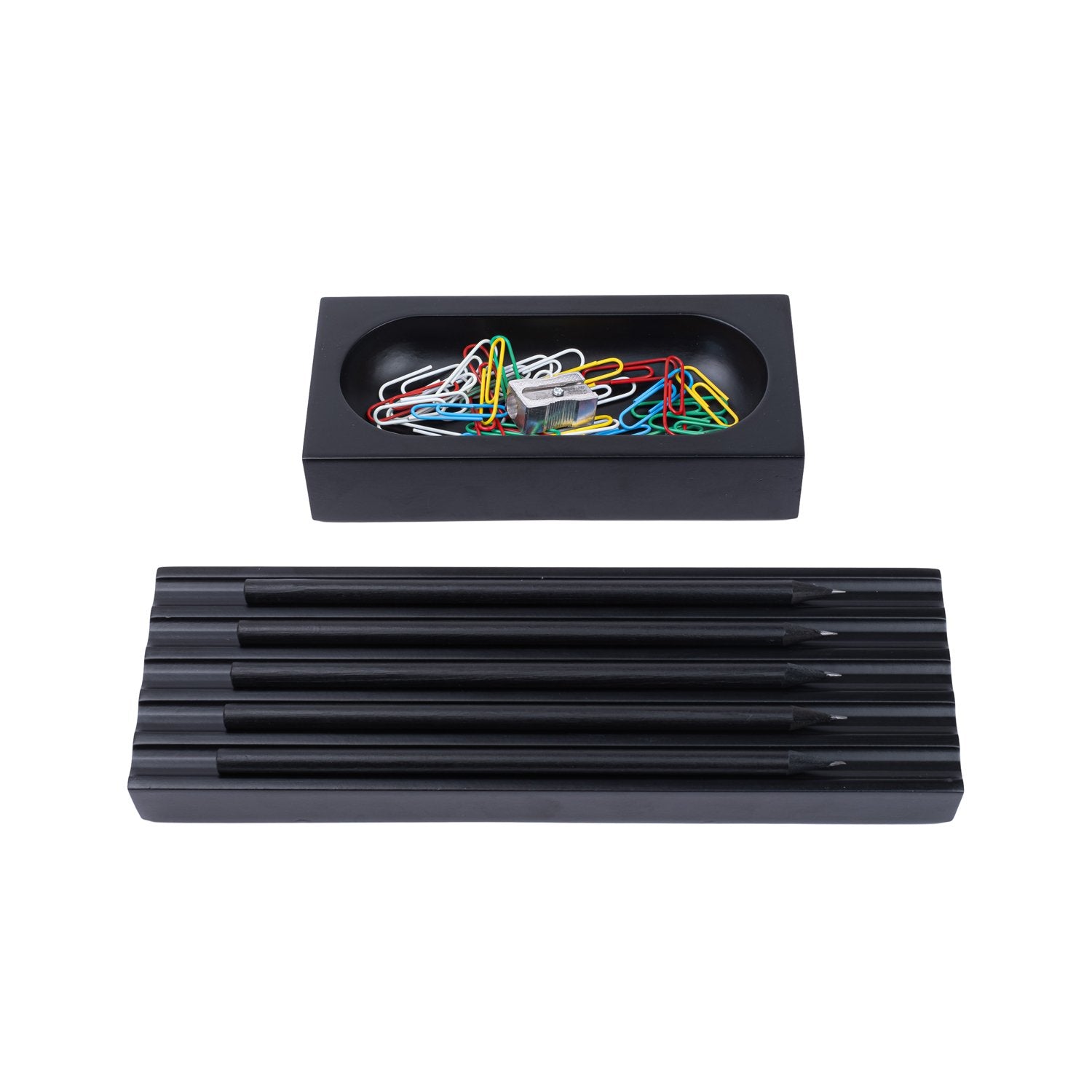 Kayigo-Siyah Woody İkili Set-Masaüstü Organizer-1-Milagron.com