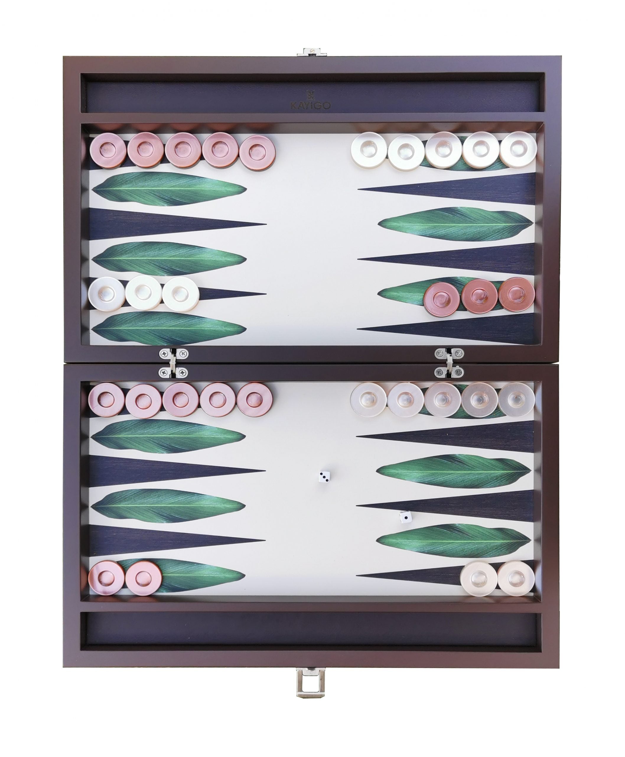 Kayigo-Tavla Yeşi̇l Yaprak Desenli̇-Tavla-1-Milagron.com