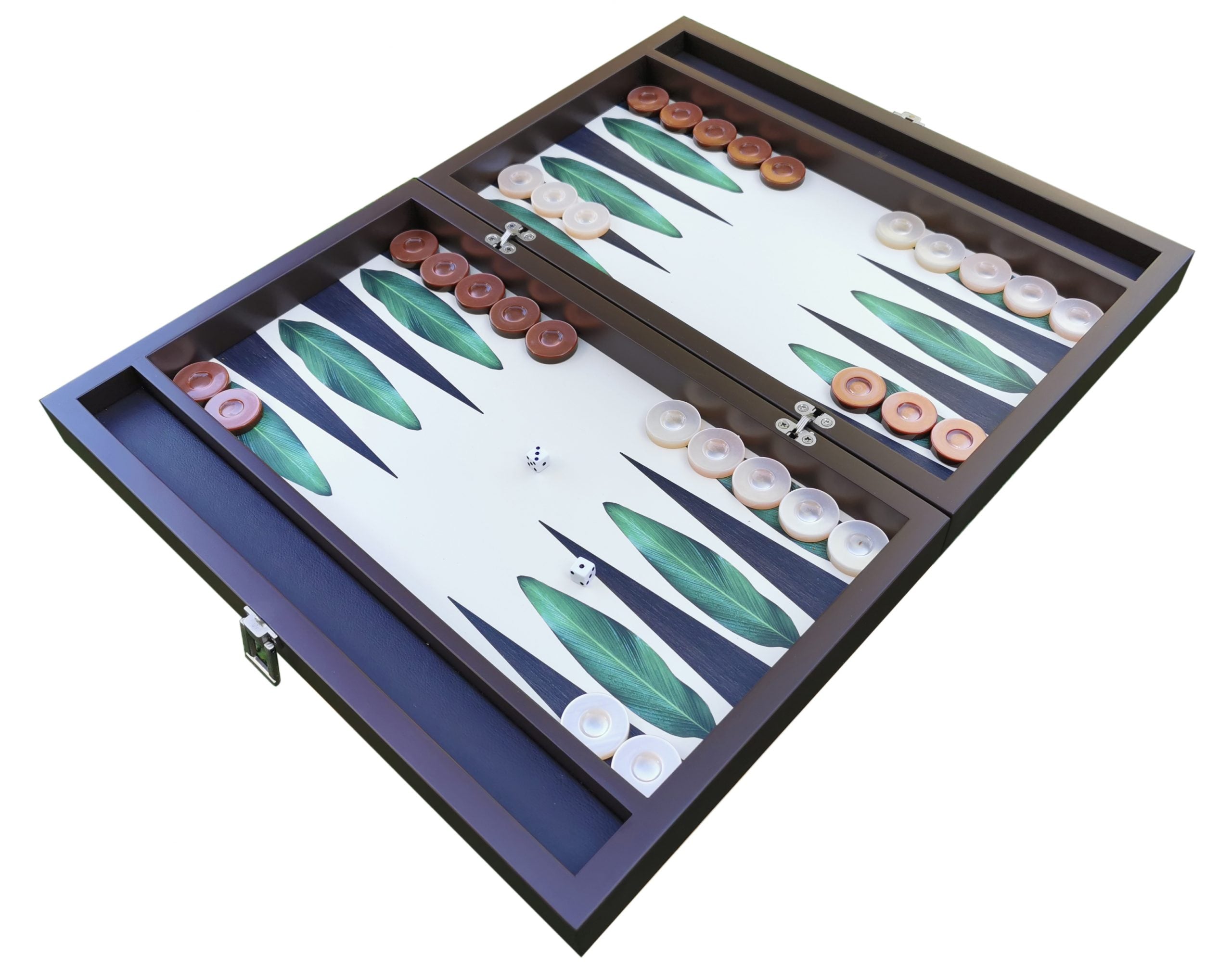 Kayigo-Tavla Yeşi̇l Yaprak Desenli̇-Tavla-3-Milagron.com