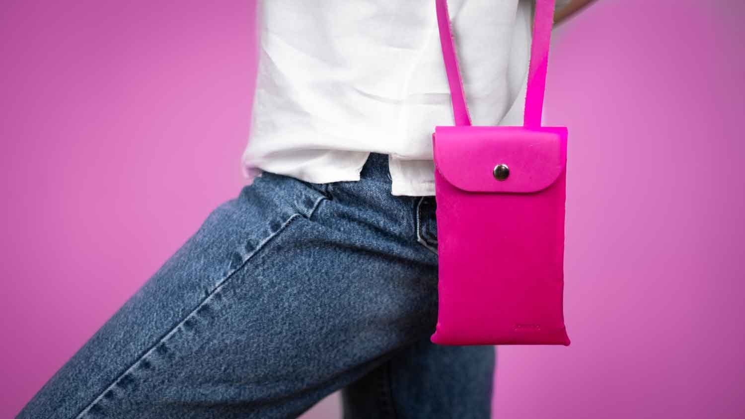 Kayigo-Toby Omuz Askılı çanta Fuşya-Telefon Çantası-3-Milagron.com