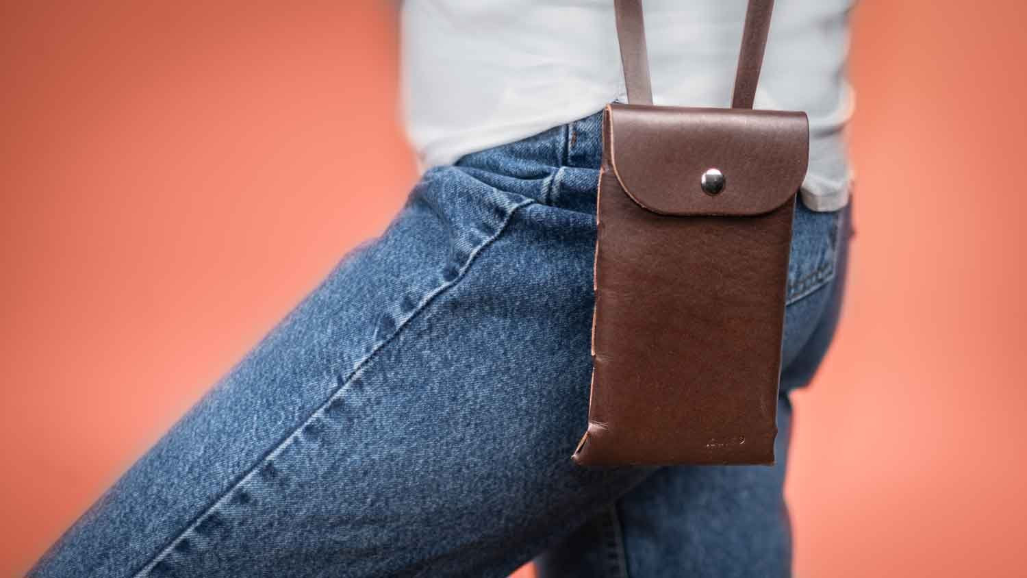 Kayigo-Toby Omuz Askılı çanta Kahverengi-Telefon Çantası-3-Milagron.com