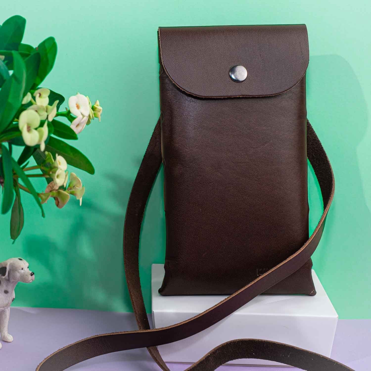 Kayigo-Toby Omuz Askılı çanta Kahverengi-Telefon Çantası-4-Milagron.com