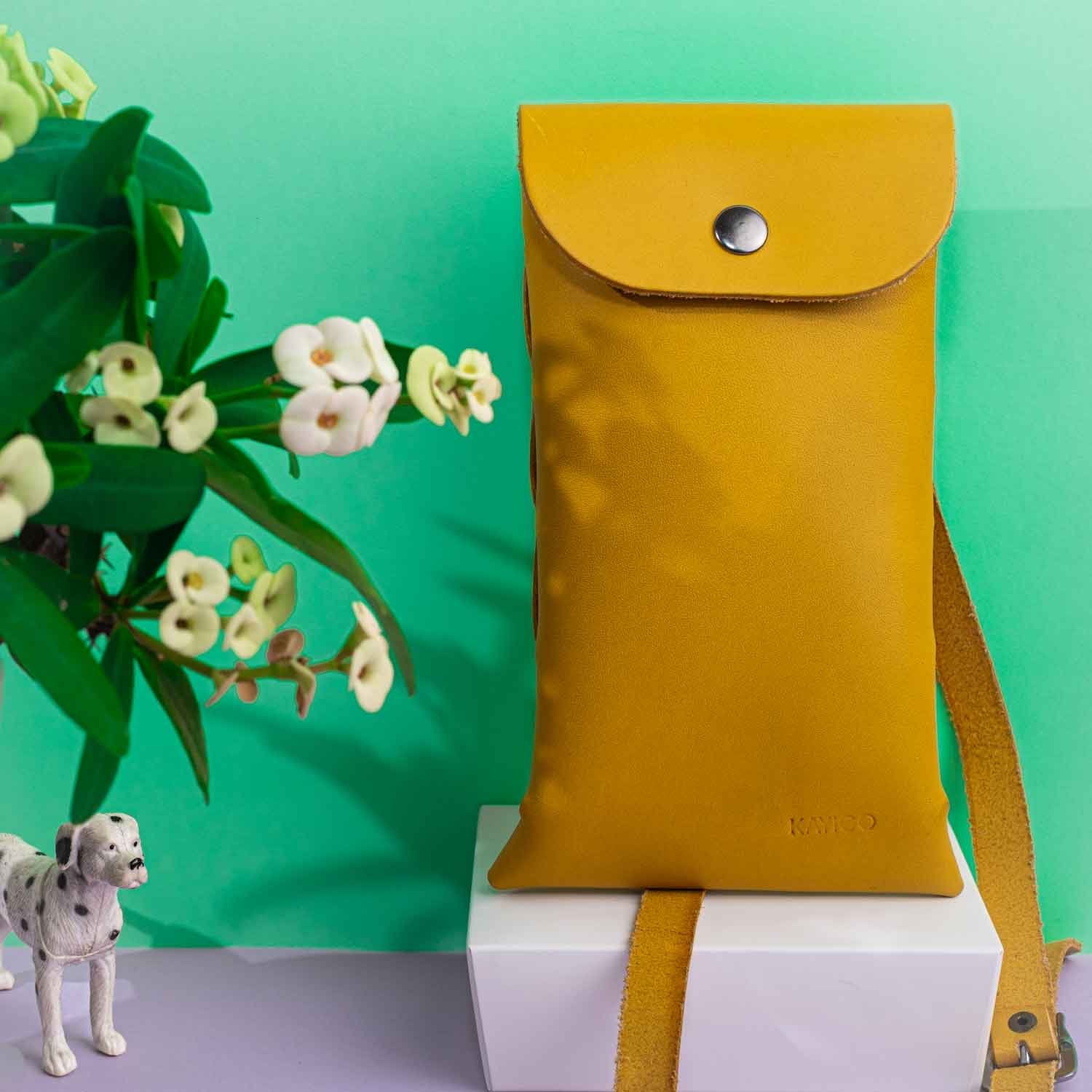 Kayigo-Toby Omuz Askılı çanta Sarı-Telefon Çantası-4-Milagron.com