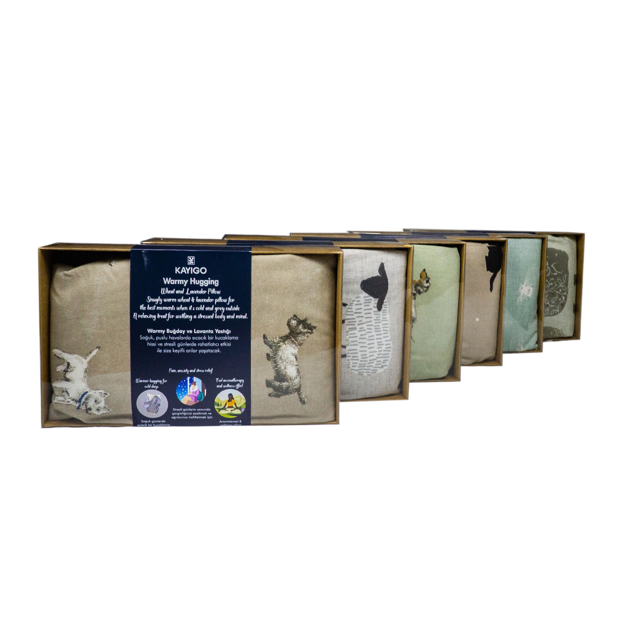 Kayigo-Warmy Ilık Sarılma Yastığı Tavşan Desenli-Boyun Yastığı-5-Milagron.com