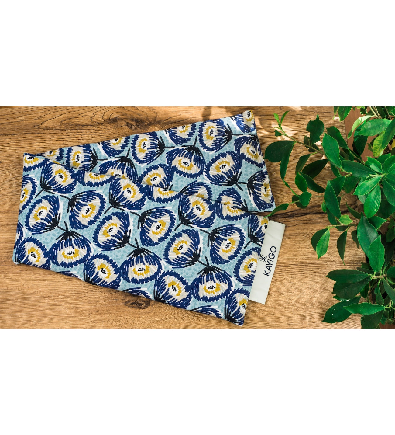 Kayigo-Warmy Lavantalı Ilık Sarılma Yastığı Mavi çiçekler-Boyun Yastığı-4-Milagron.com