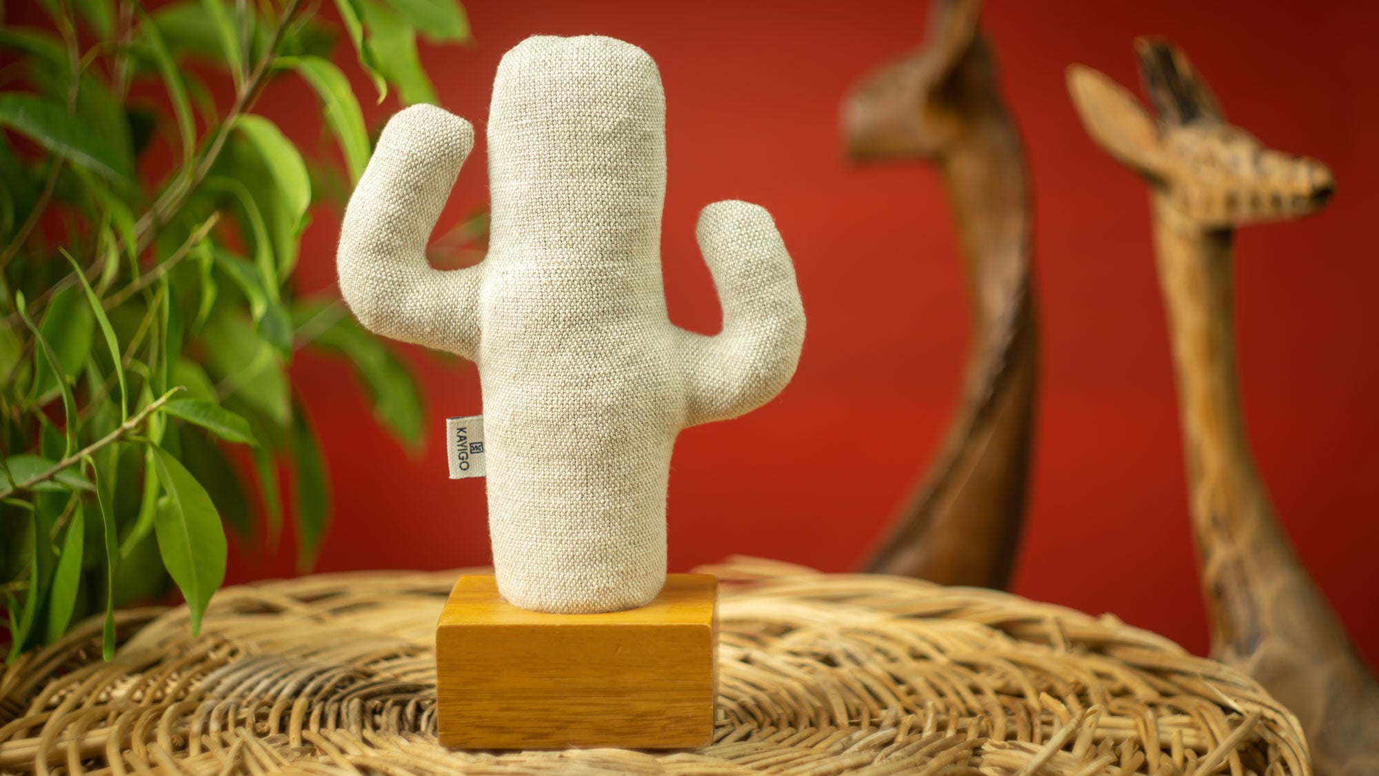 Kayigo-Woody İroko Ağacı üçlü Ofis Seti Krem Kaktüs-Masaüstü Organizer-6-Milagron.com